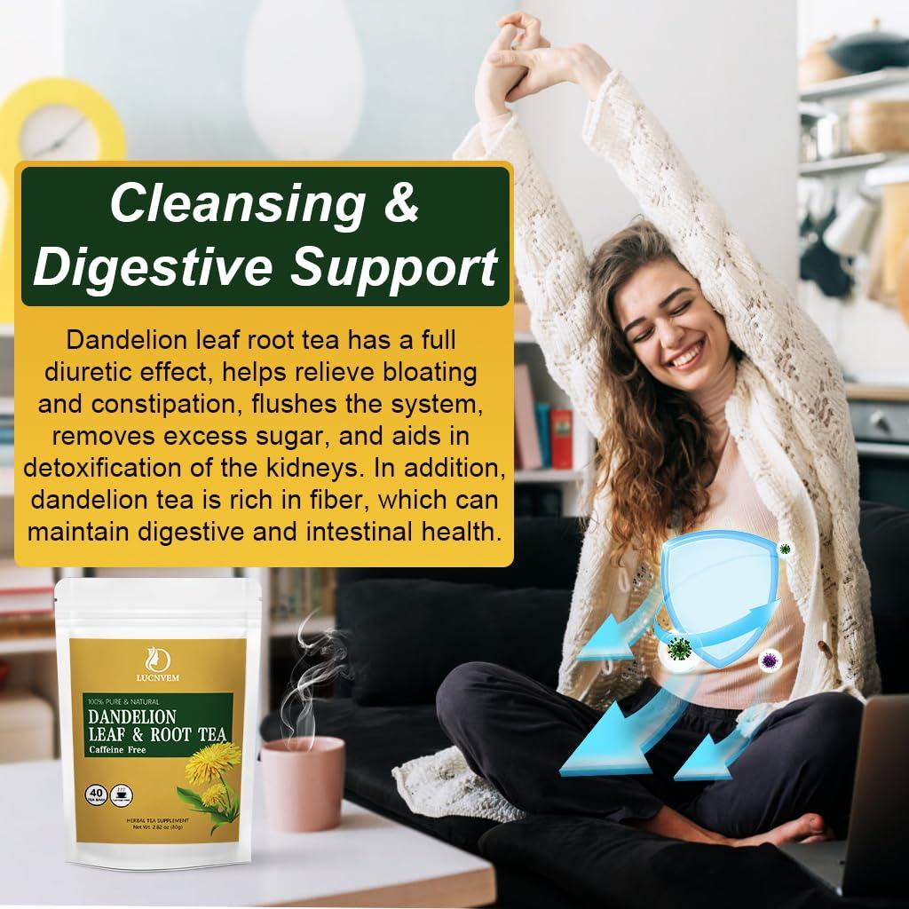 Té Herbal Natural LUCNVEM de Diente de León - 40 Bolsitas