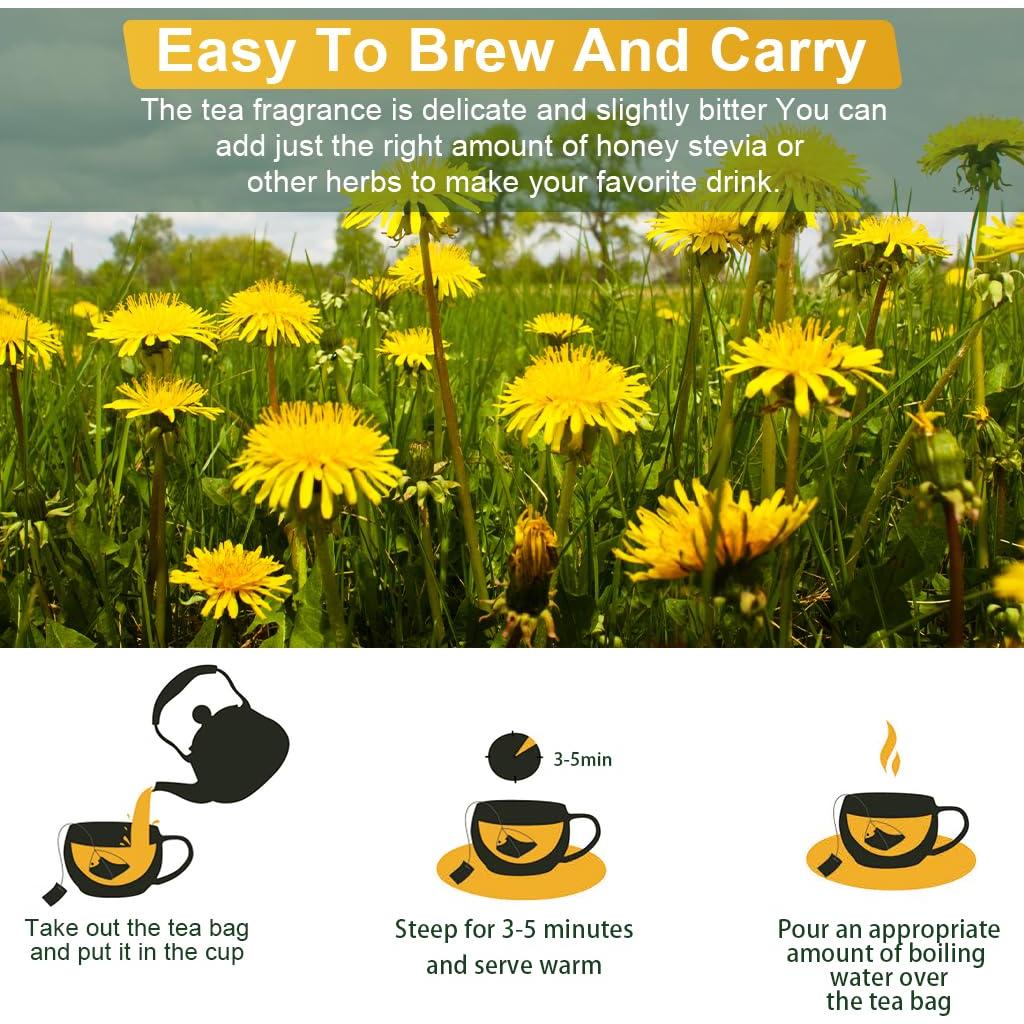 Té Herbal Natural LUCNVEM de Diente de León - 40 Bolsitas