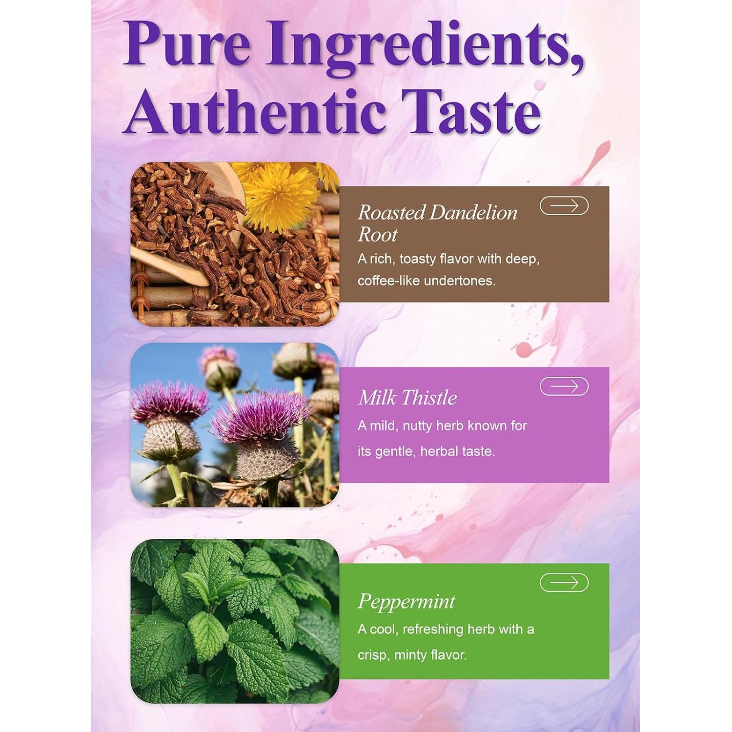 Té Herbal Loomica Raíz de Diente de León Tostada 20 Cuentas