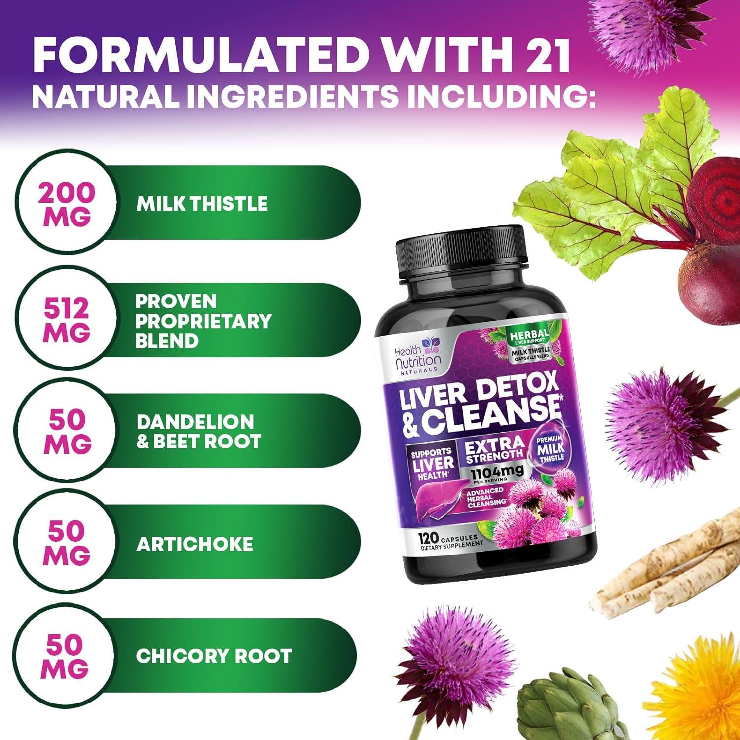 Suplemento Hepático Detox Cardo Mariano 120 Cápsulas