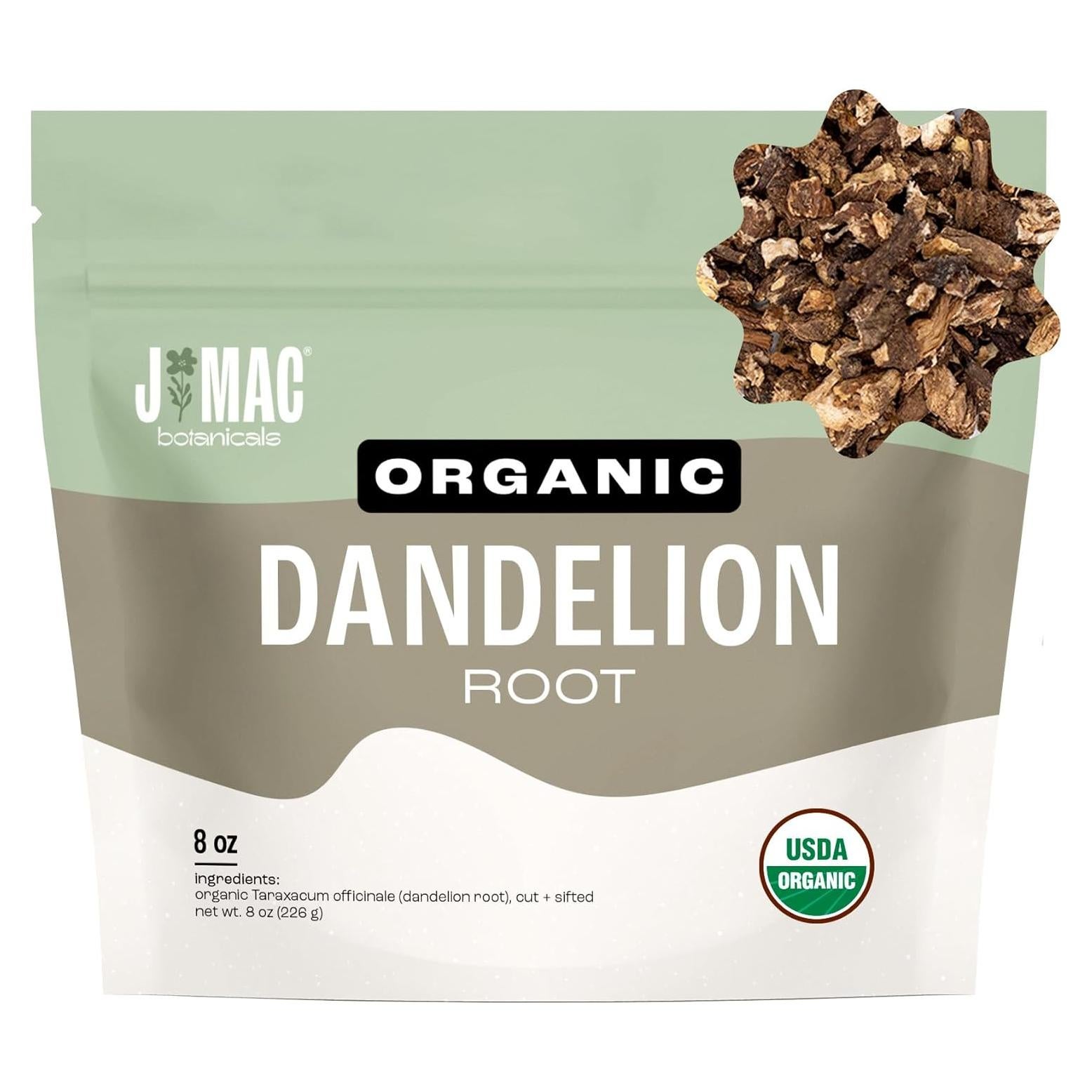 Raíz de Diente de León Orgánica J Mac Botanicals 226.8 g