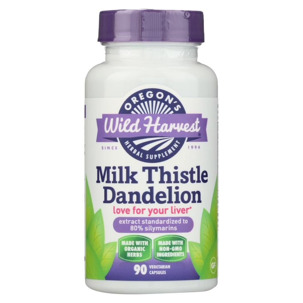 Extracto de Cardo Mariano Oregon's Wild Harvest 90 Cápsulas 80% Silimarina