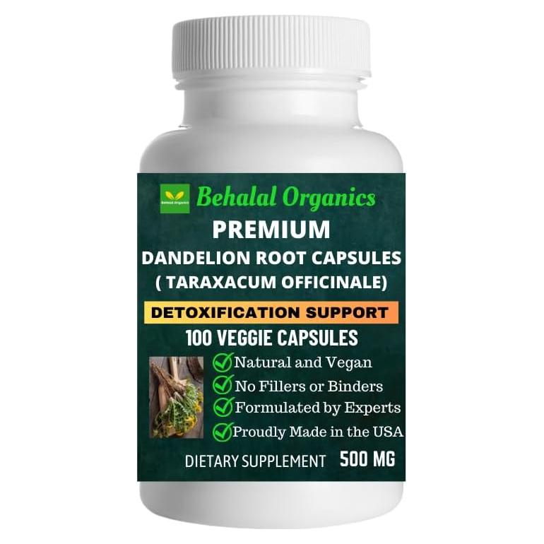 Cápsulas de Raíz de Diente de León Behalal 500mg Liberación Rápida