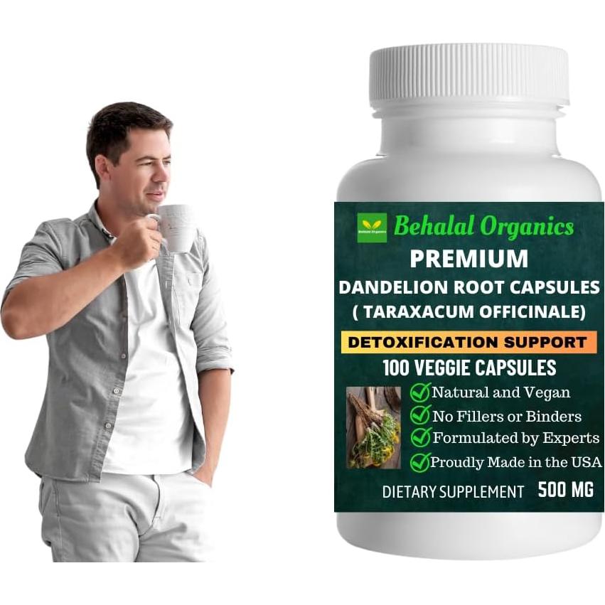 Cápsulas de Raíz de Diente de León Behalal 500mg Liberación Rápida