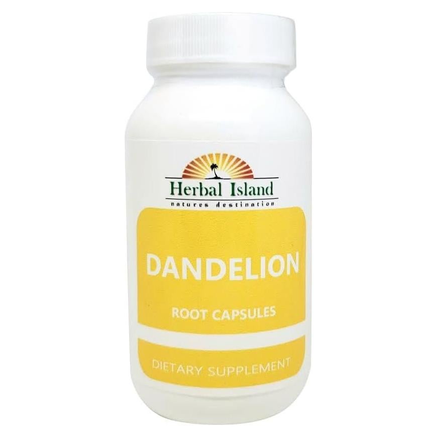 Cápsulas de Polvo de Raíz de Diente de León Herbal Island 120 Pzas