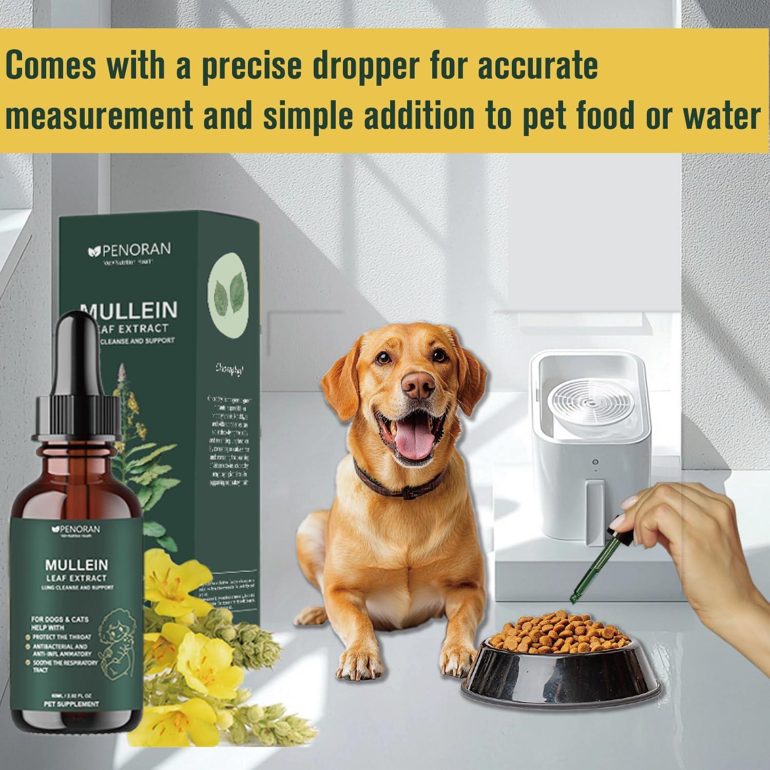 Extracto de hoja de Mullein Penoran 60ml - Soporte respiratorio para mascotas