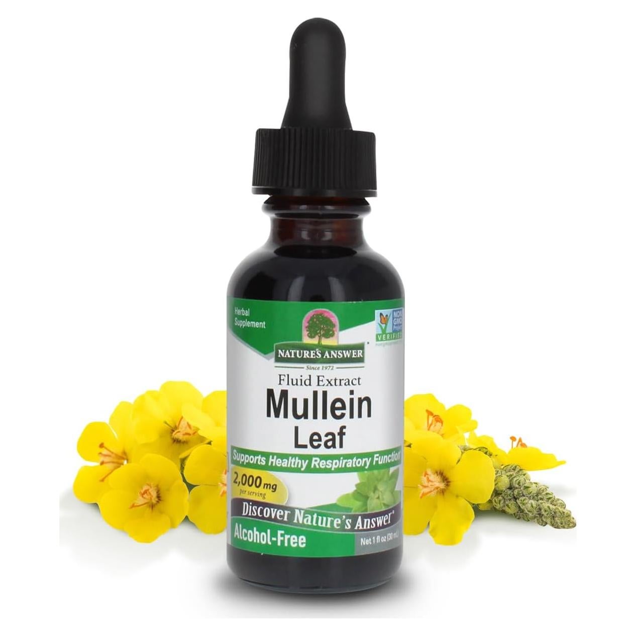 Hoja de Mullein Nature's Answer 2000mg 2 Paquetes 28.35g