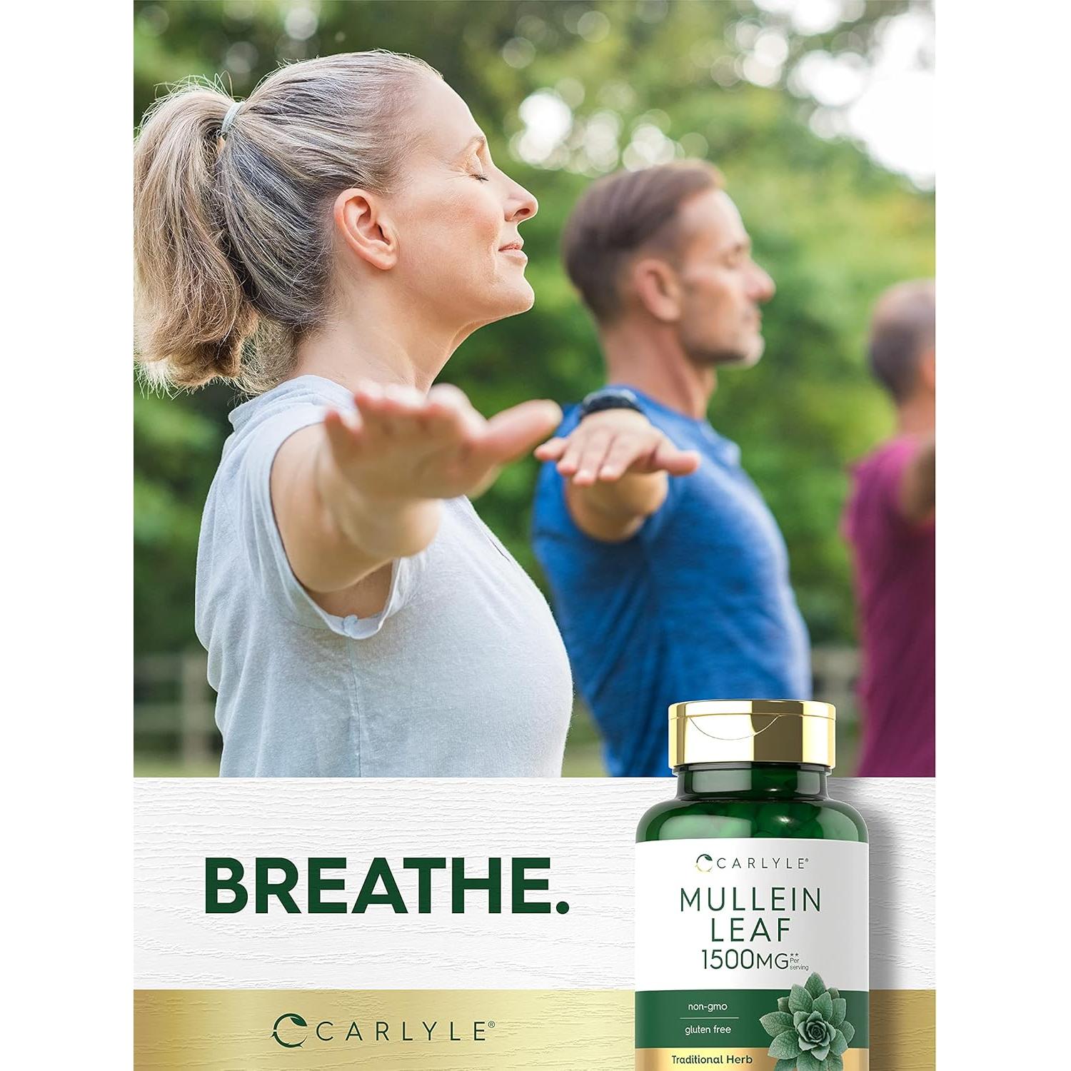 Extracto de Hoja de Mullein Carlyle 1500mg 200 Cápsulas