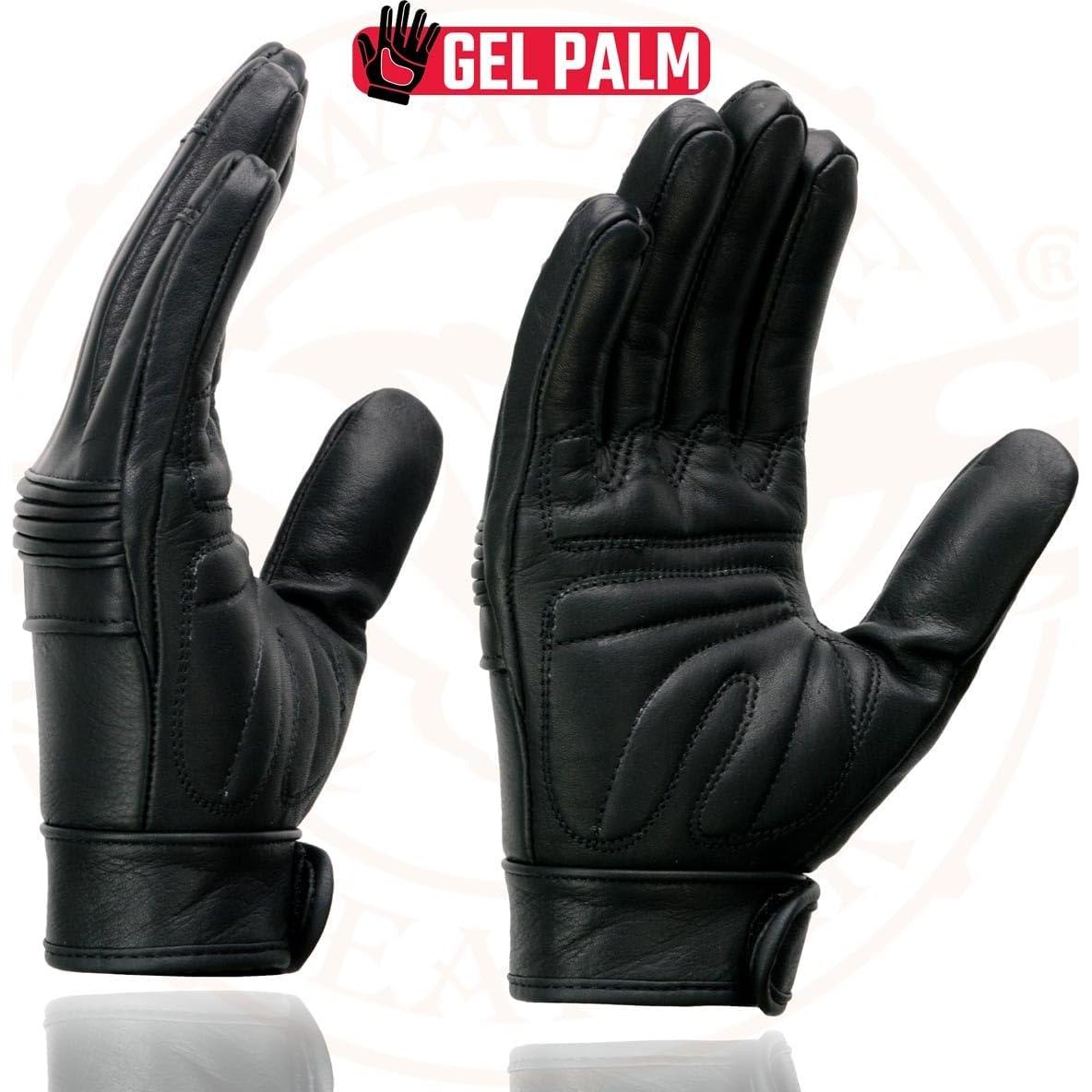 Guantes de Moto Milwaukee Leather MG7535 Hombre Cuero Negro