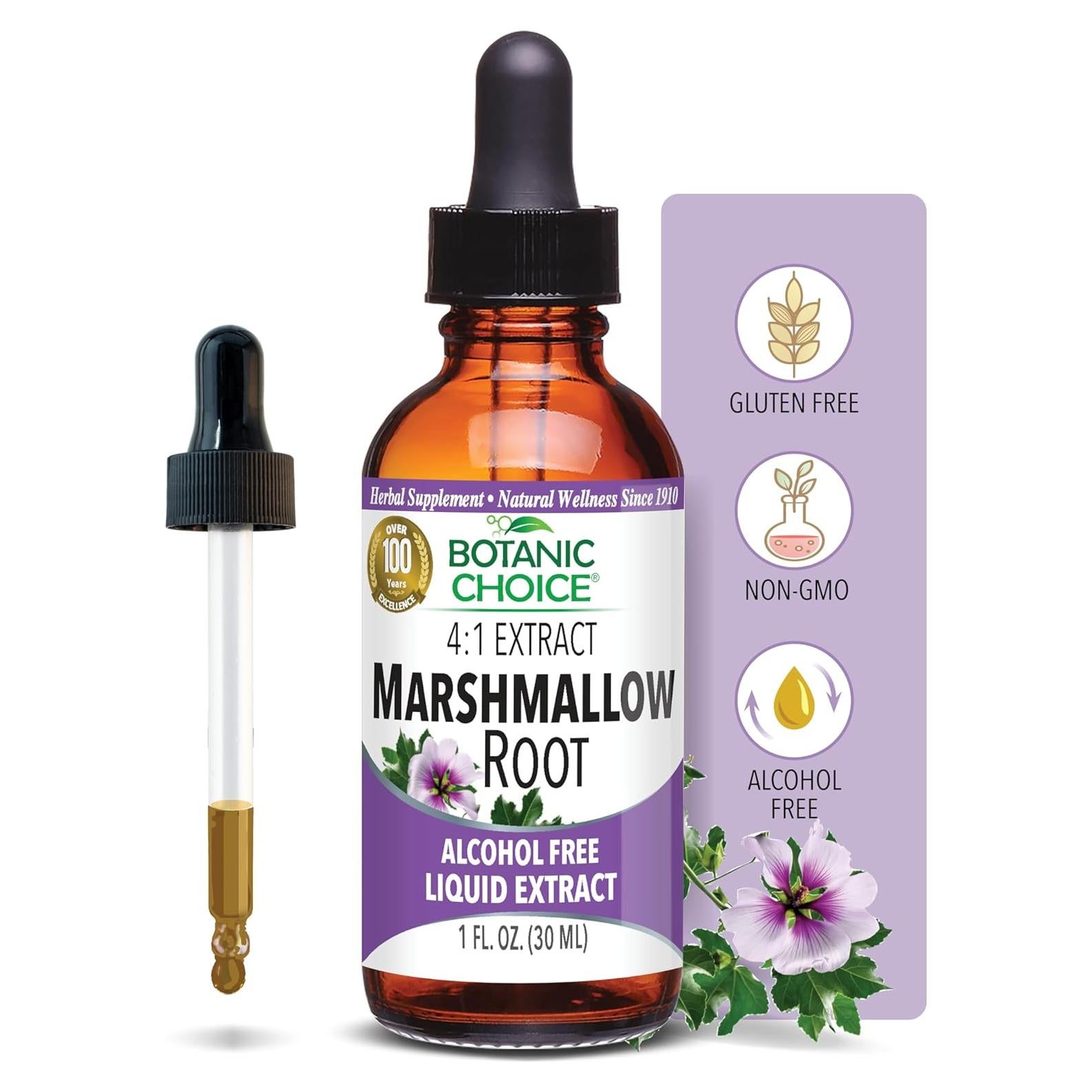 Extracto Líquido de Raíz de Malvavisco Botanic Choice 29.57 ml - Sin Alcohol, Sin Gluten