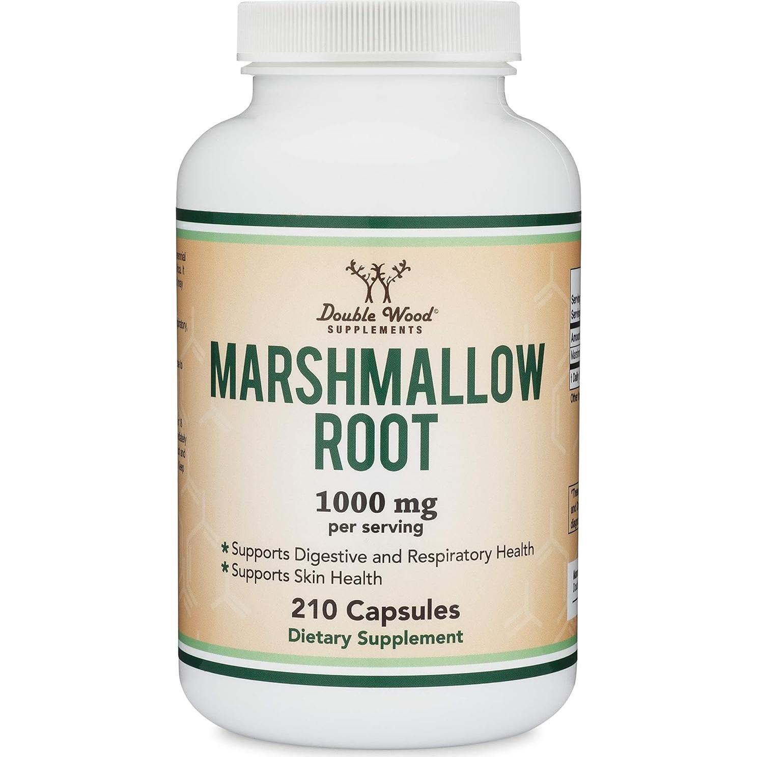 Cápsulas de raíz de malvavisco Double Wood 210 unidades 1000 mg