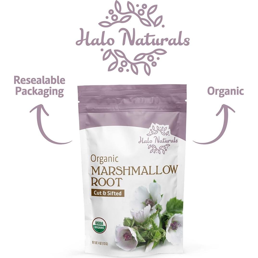 Raíz de Malvavisco Orgánica Halo Naturals 113g Certificada