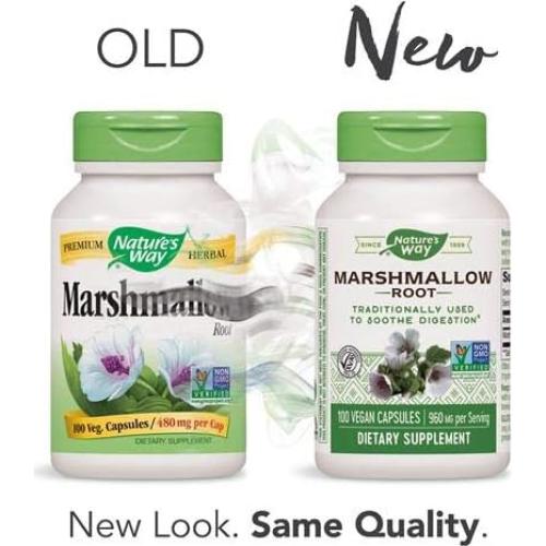 Raíz de Malvavisco Nature's Way 480 mg 100 Cápsulas x2