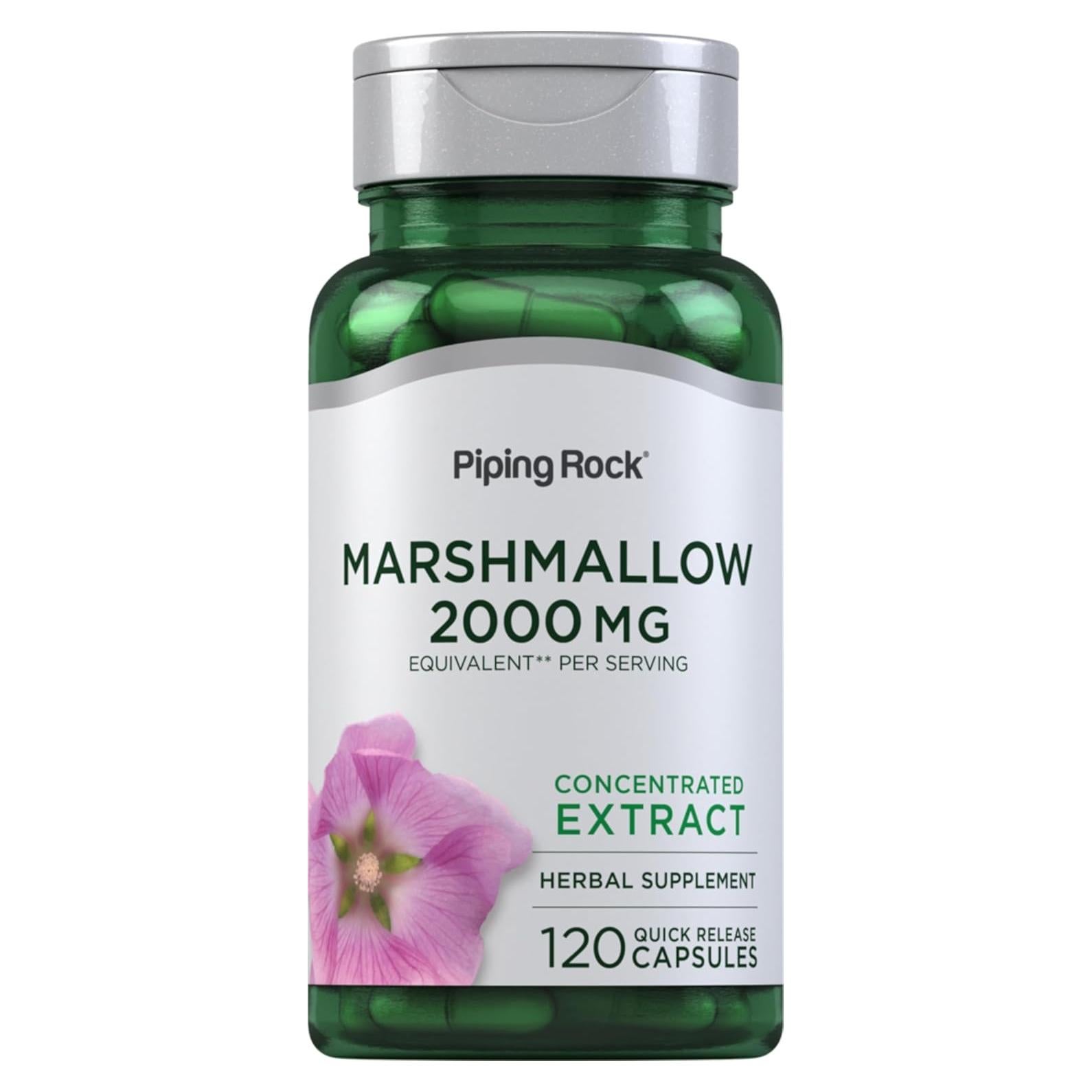 Suplemento de Raíz de Malvavisco Piping Rock 2000mg 120 Cápsulas