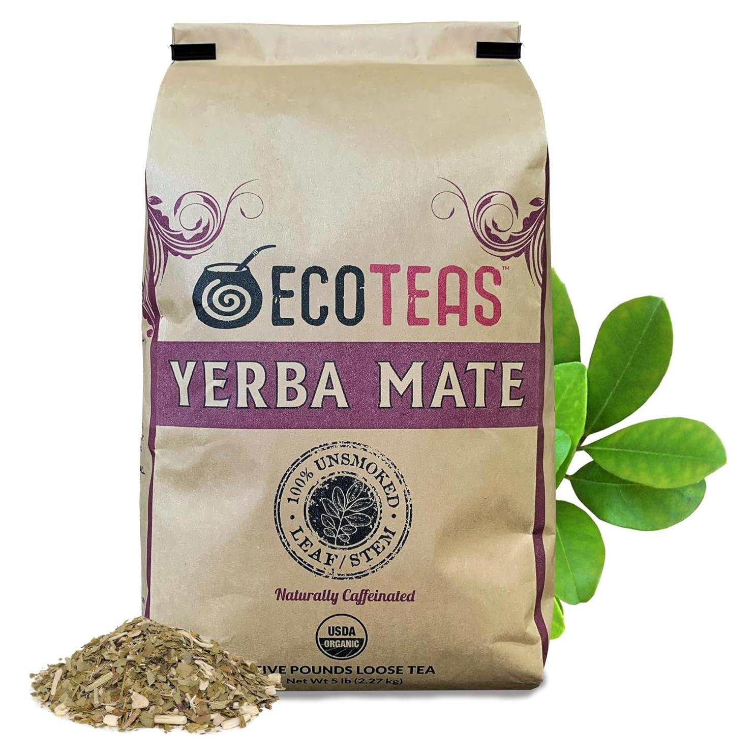 Té de Yerba Mate Orgánico EcoTeas 2.27 kg - Detox Natural
