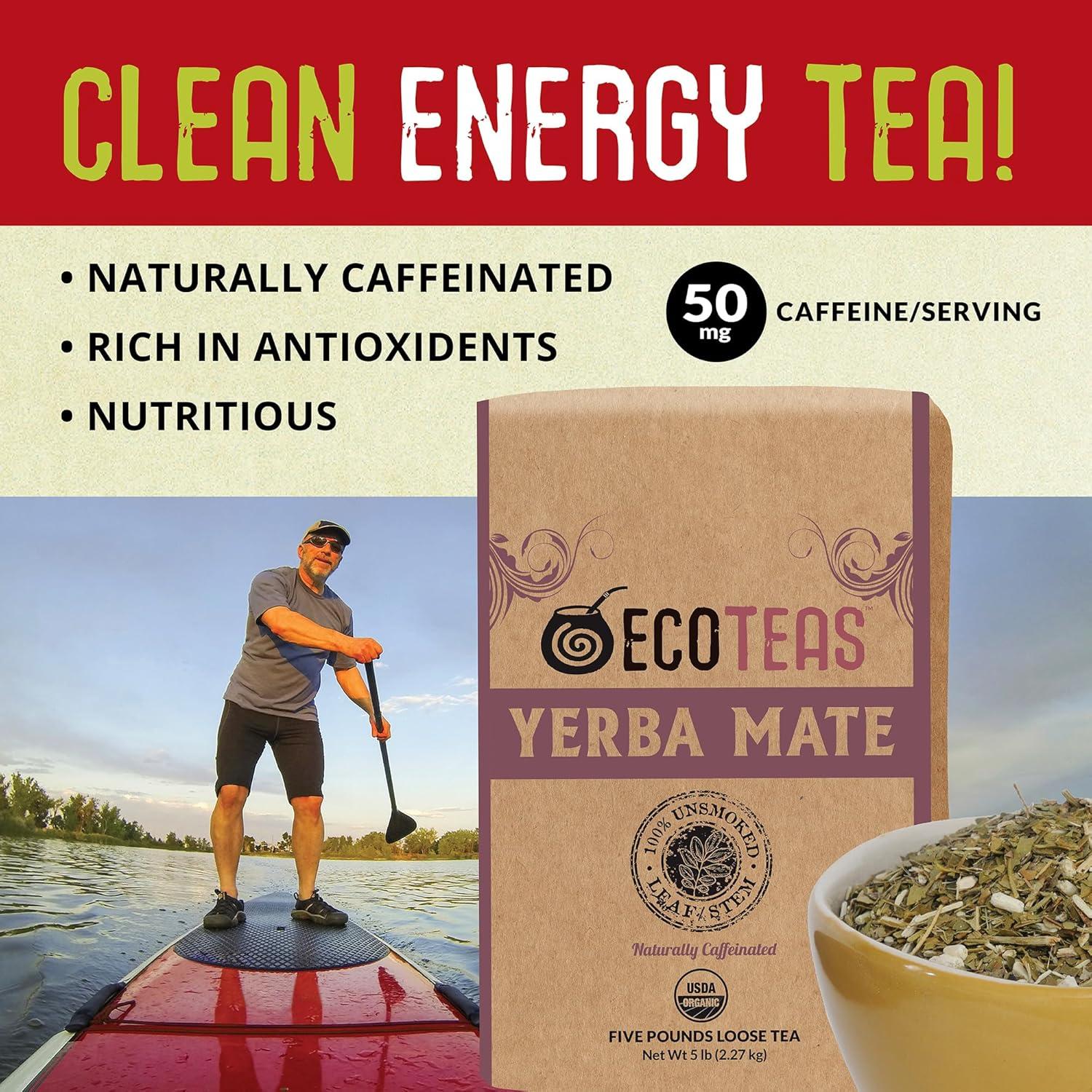 Té de Yerba Mate Orgánico EcoTeas 2.27 kg - Detox Natural