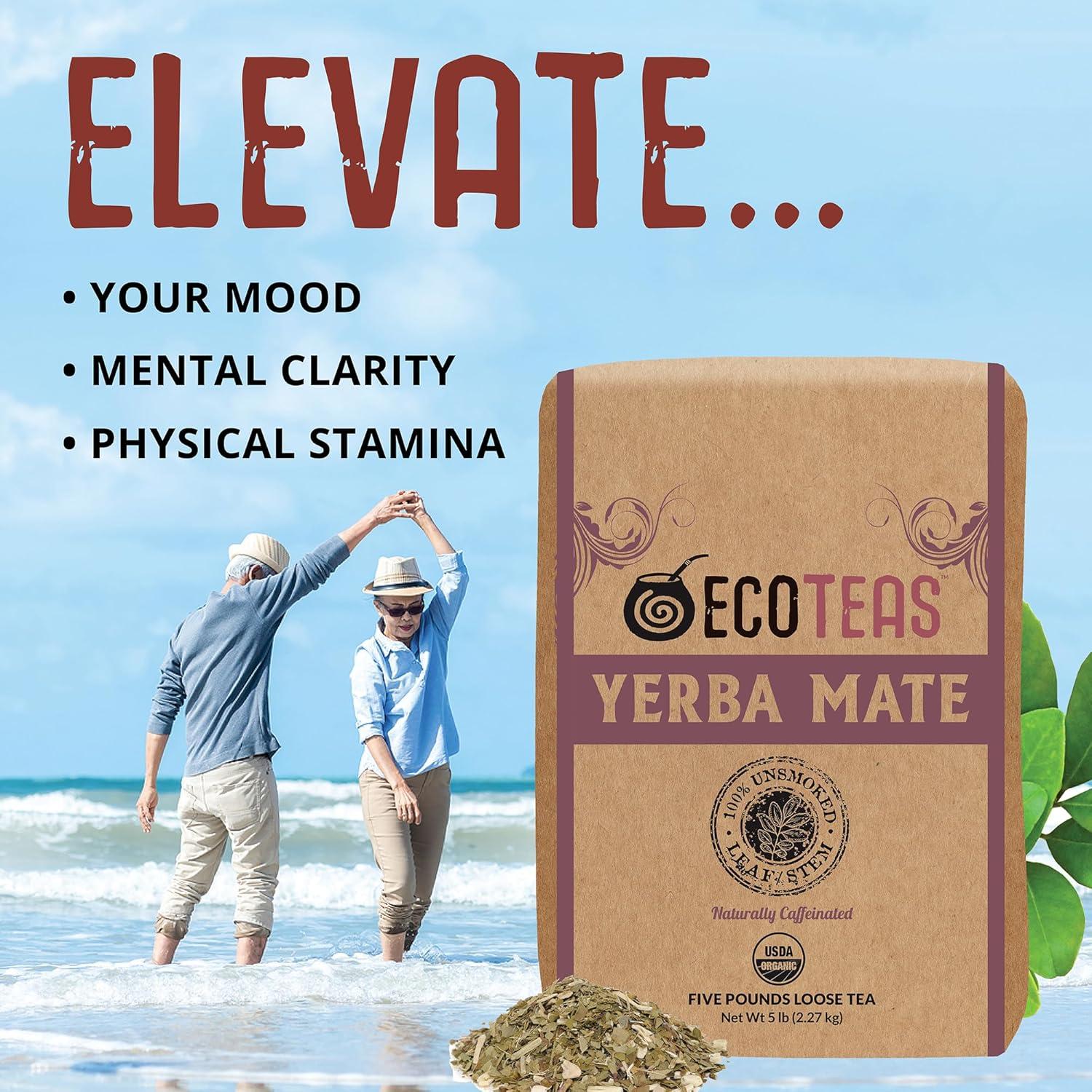 Té de Yerba Mate Orgánico EcoTeas 2.27 kg - Detox Natural