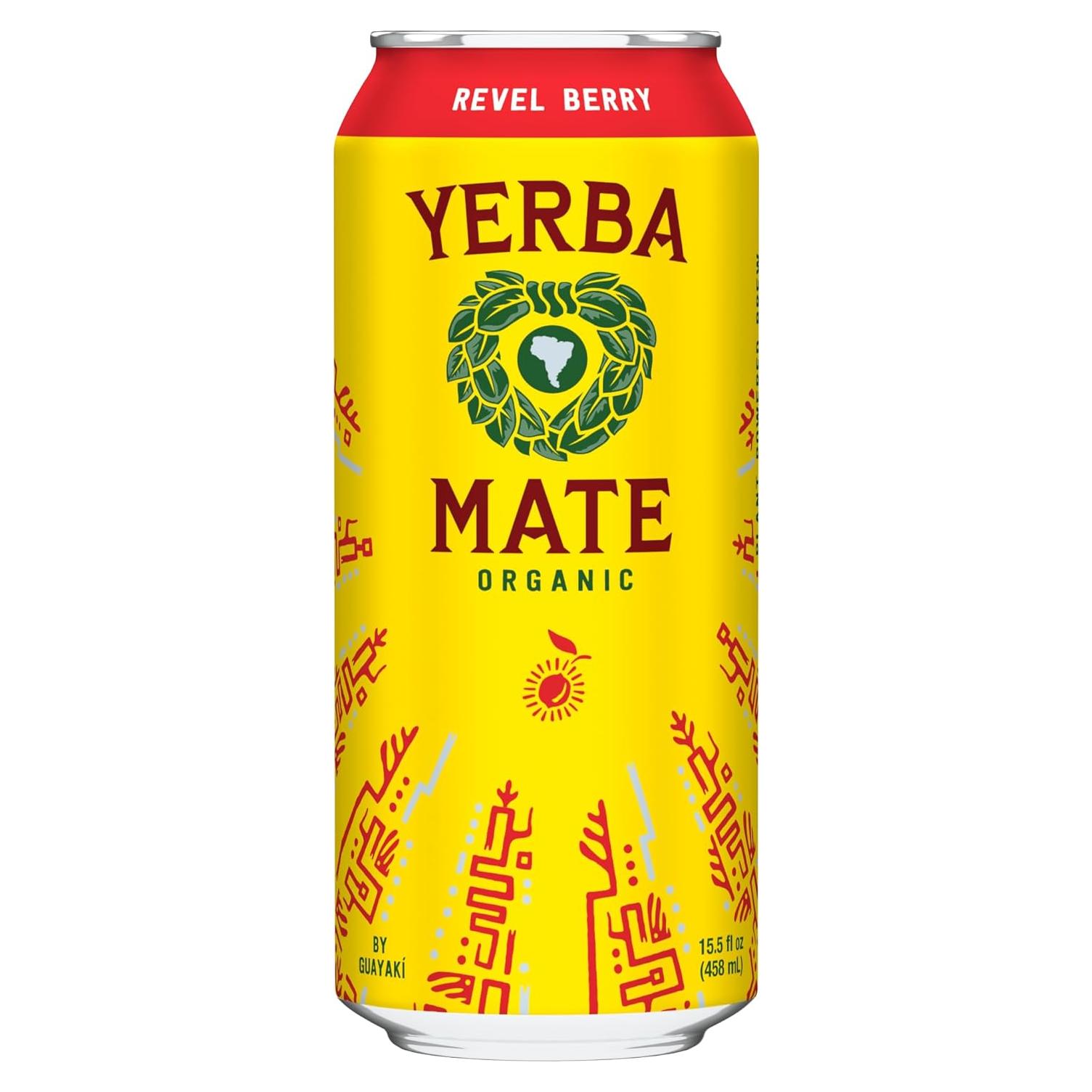 Guayakí Yerba Mate Revel Berry Orgánico 438.9 ml 150mg Cafeína