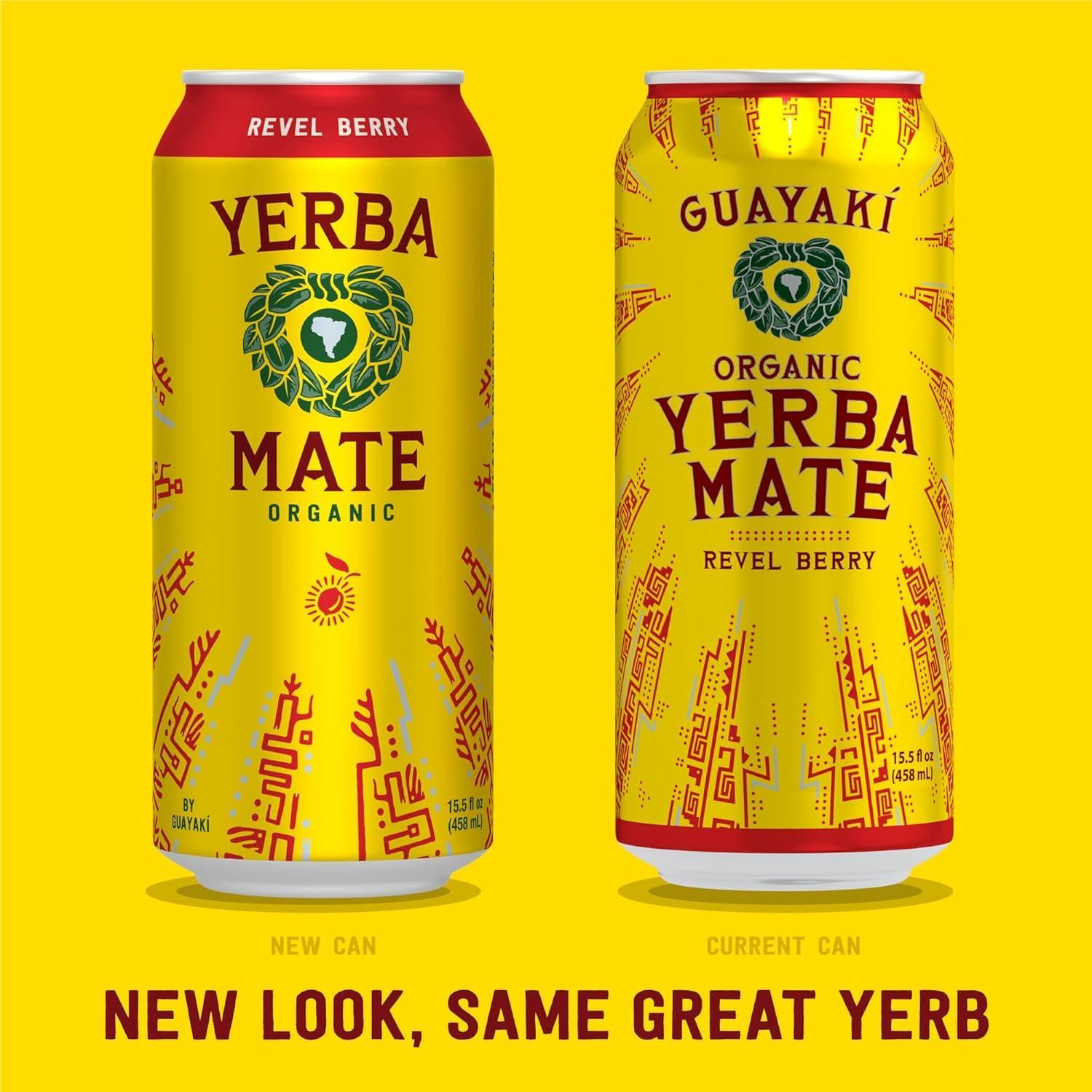 Guayakí Yerba Mate Revel Berry Orgánico 438.9 ml 150mg Cafeína