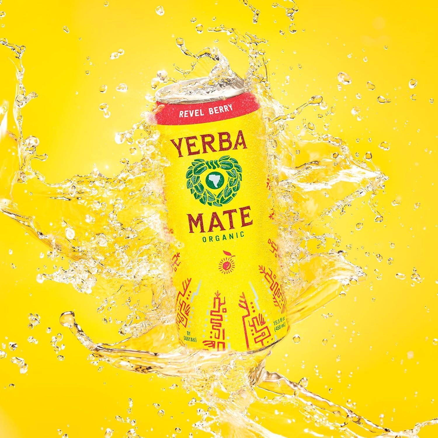Guayakí Yerba Mate Revel Berry Orgánico 438.9 ml 150mg Cafeína