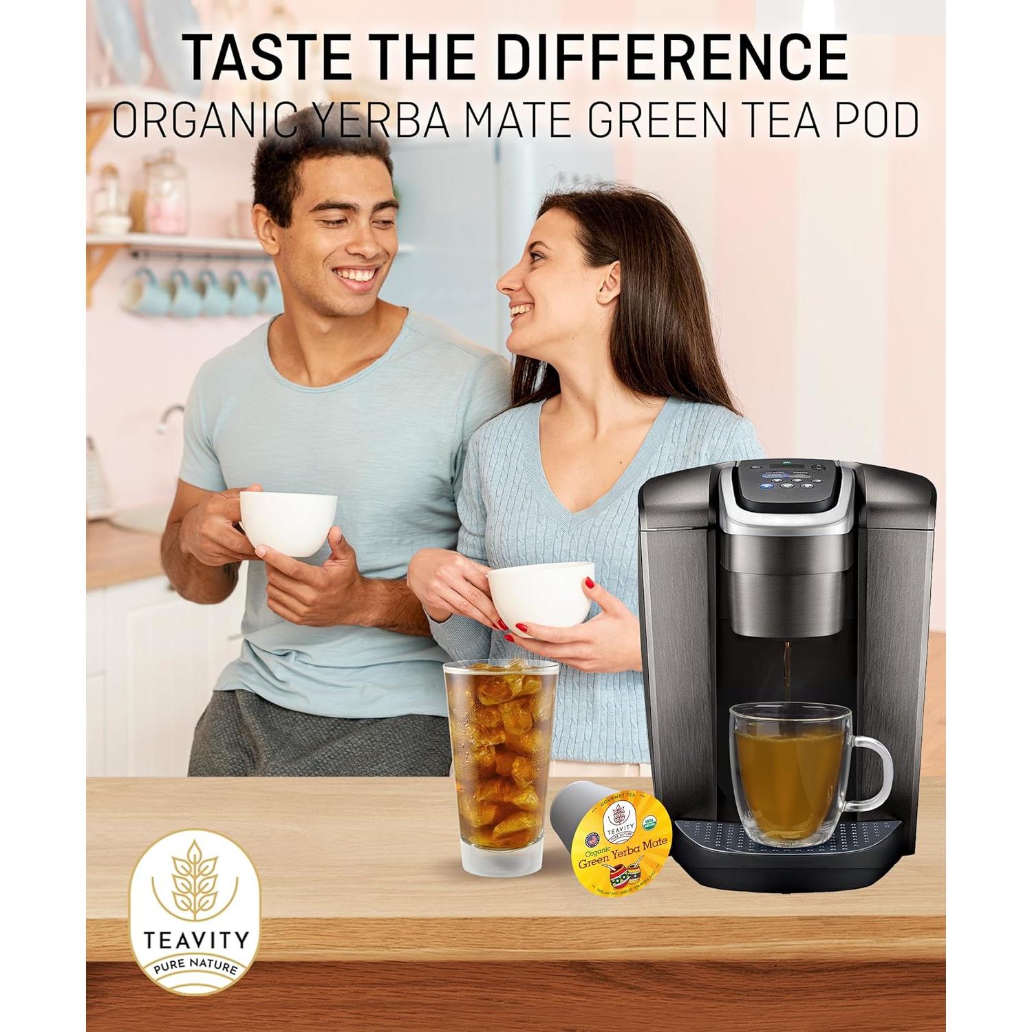 Cápsulas de Té Verde de Yerba Mate Orgánica Teavity - 12 Unidades