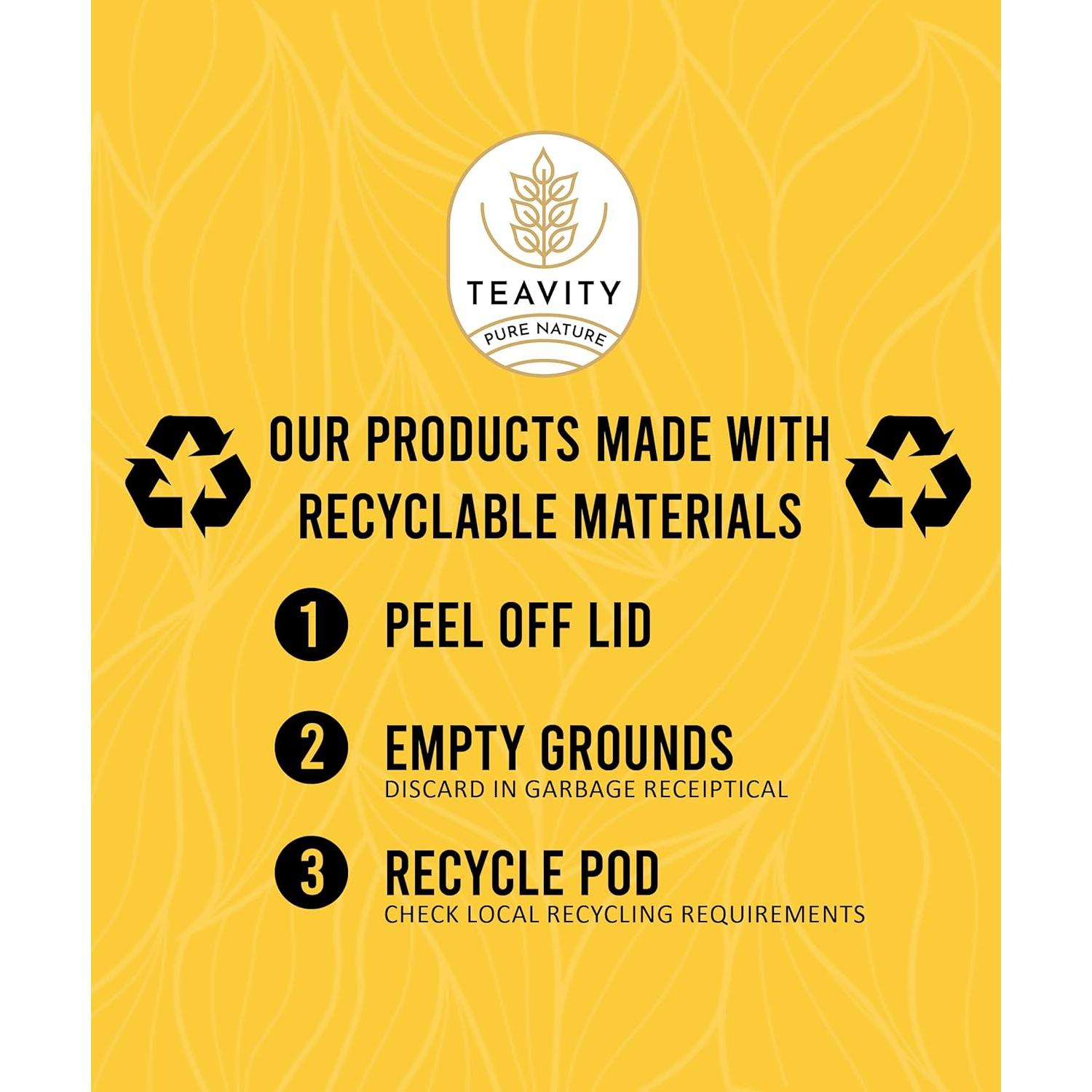 Cápsulas de Té Verde de Yerba Mate Orgánica Teavity - 12 Unidades