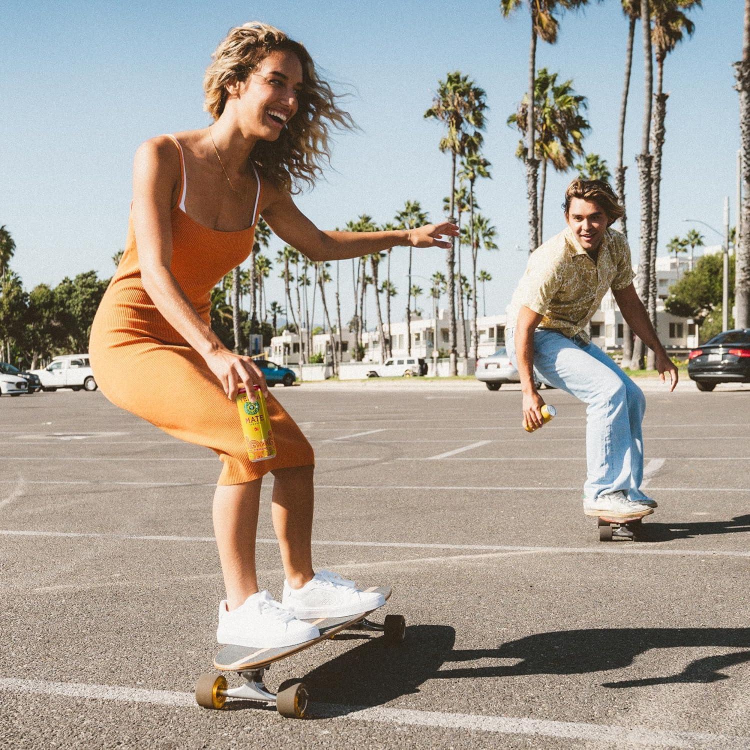 Guayakí Yerba Mate, Sparkling Energy Drink Alternative, Organic Cranberry Pomegranate Flavor, 12 Oz, 80mg Natural Caffeine, Smooth Energy & Focus, Carbonated Beverage