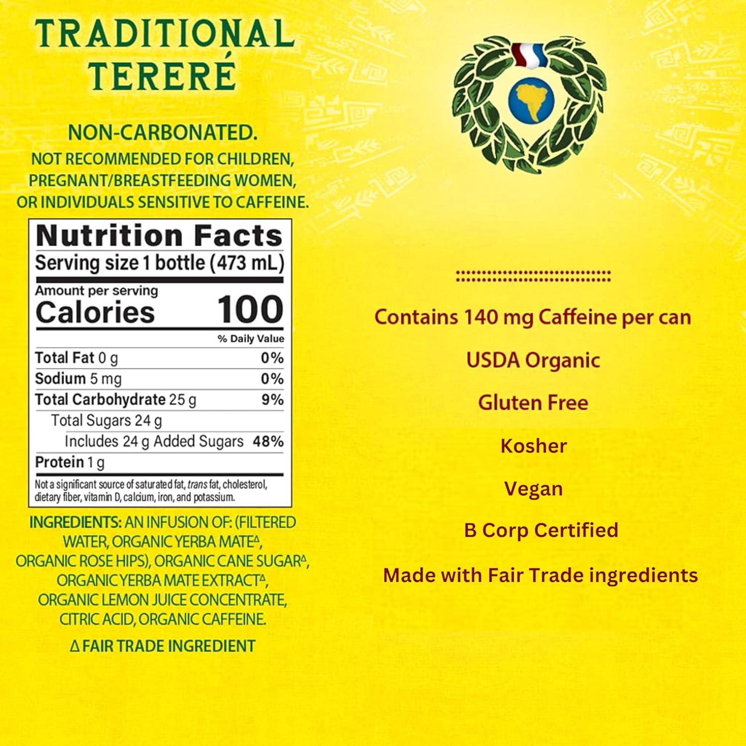 Yerba Mate Orgánica Guayaki Tereré 453g Energizante