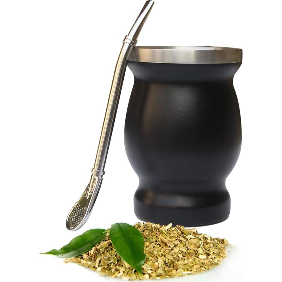 Taza de Yerba Mate Beruth 236ml Acero Inoxidable Doble Pared