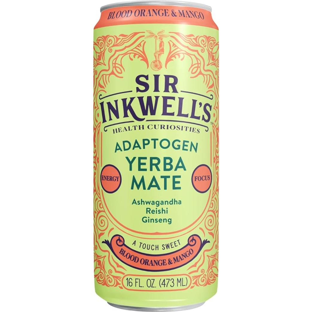 Yerba Mate Orgánica Sir Inkwell 16oz 12pk - Energía y Adaptógenos