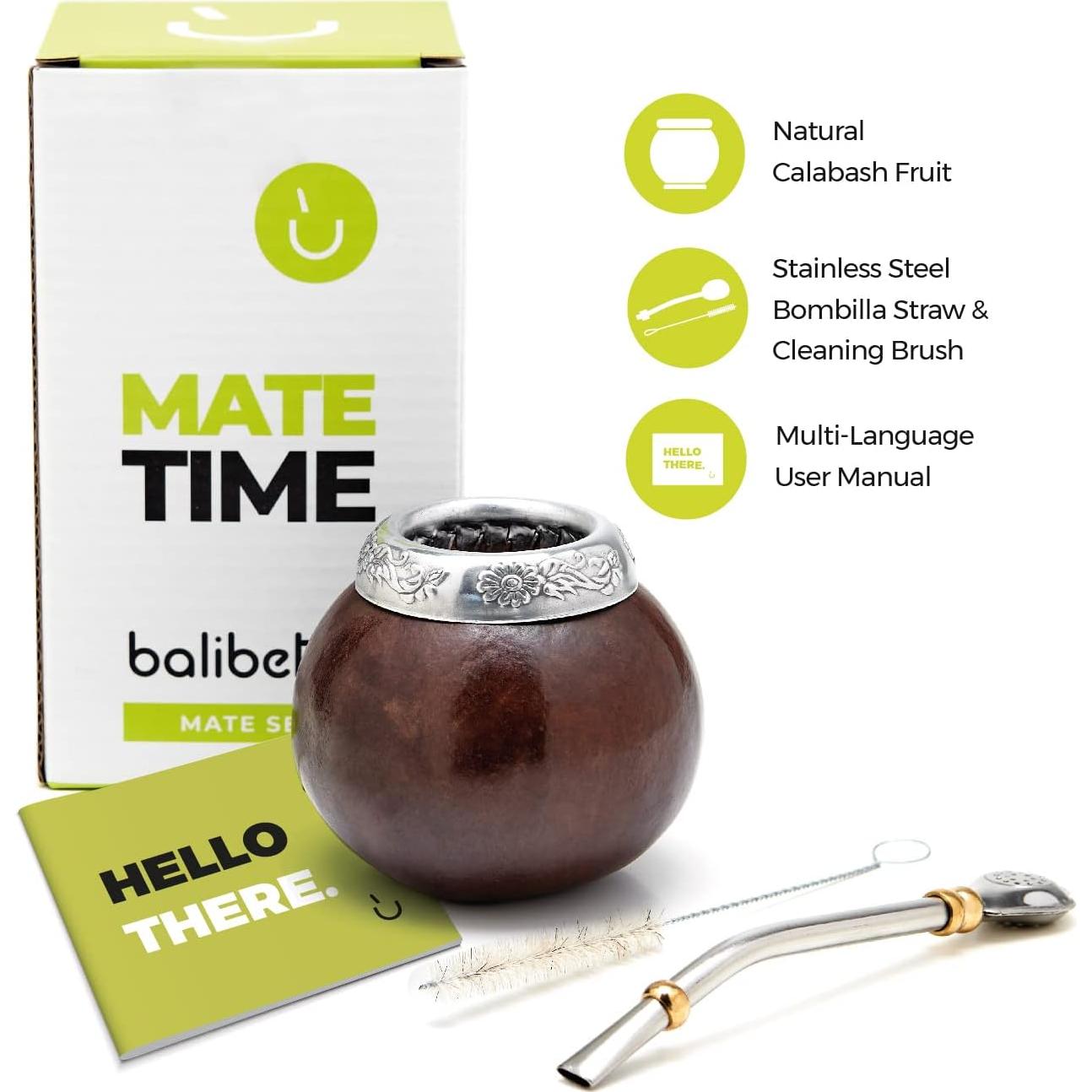Juego de Calabash de Yerba Mate Balibetov - Hecho a Mano 200ml