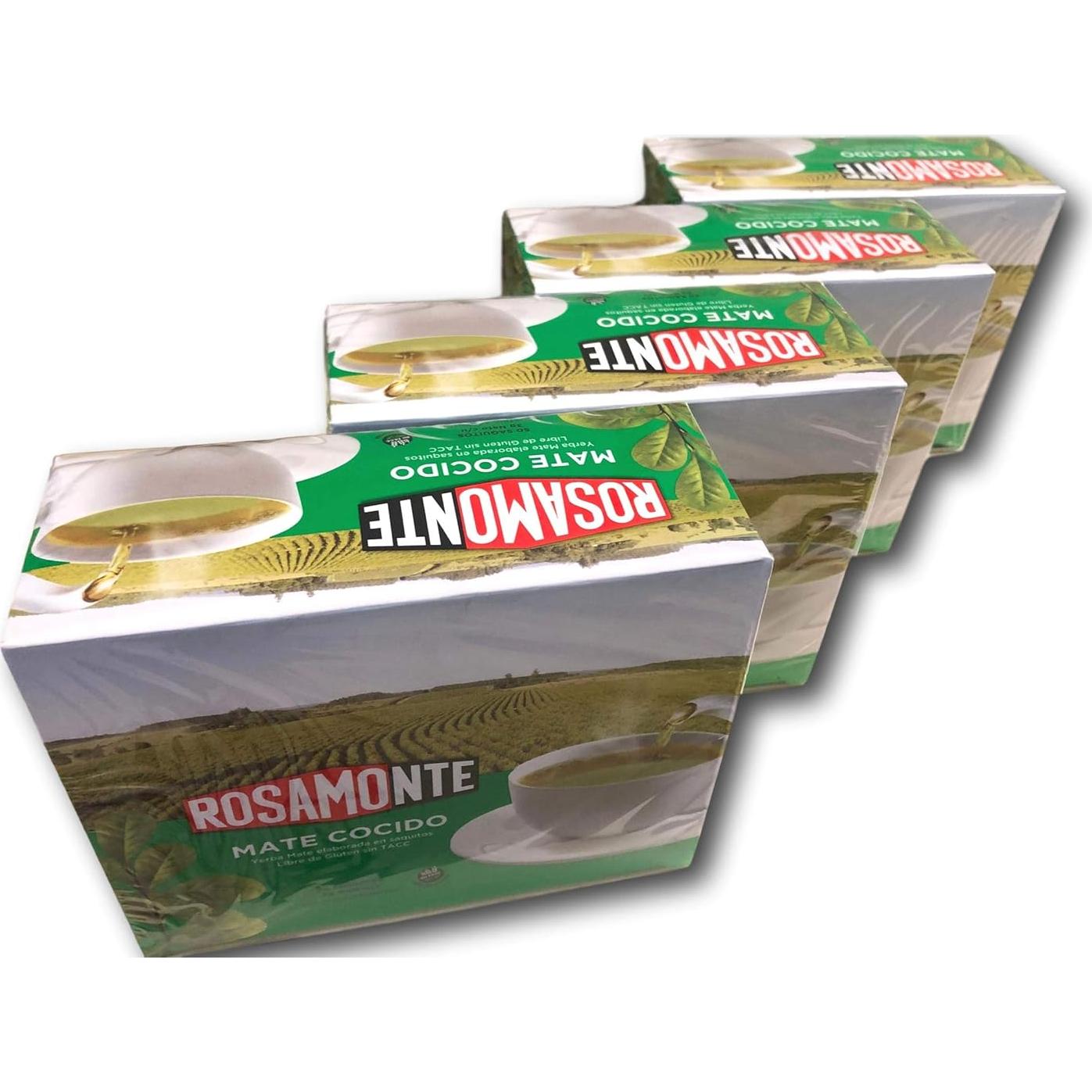 Yerba Mate Rosamonte 4 Pack - 50 Bolsitas de Té 150g