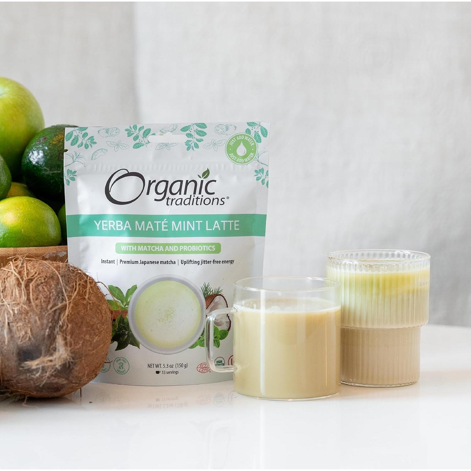 Té Latte de Yerba Mate con Menta Orgánico 150g Sin Lácteos