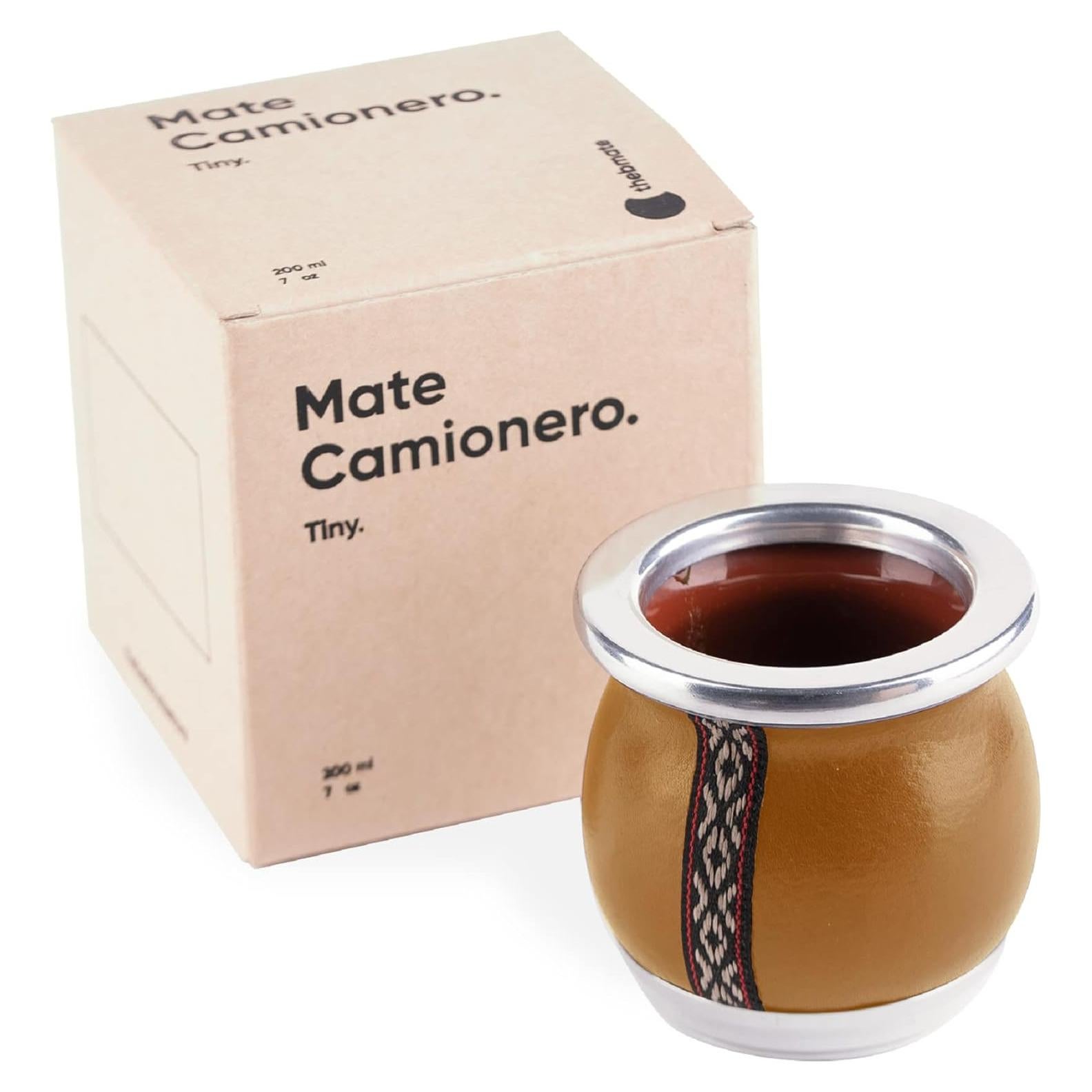 Taza de Yerba Mate Cerámica TheBmate Camionero 207ml Marrón