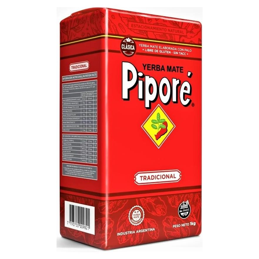 Yerba Mate Pipore Tradicional 4 Paquetes de 1 kg