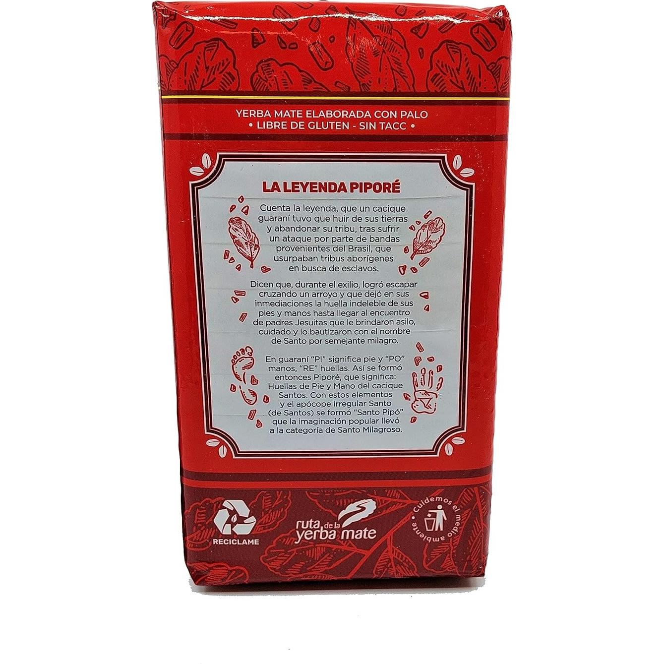 Yerba Mate Pipore Tradicional 4 Paquetes de 1 kg
