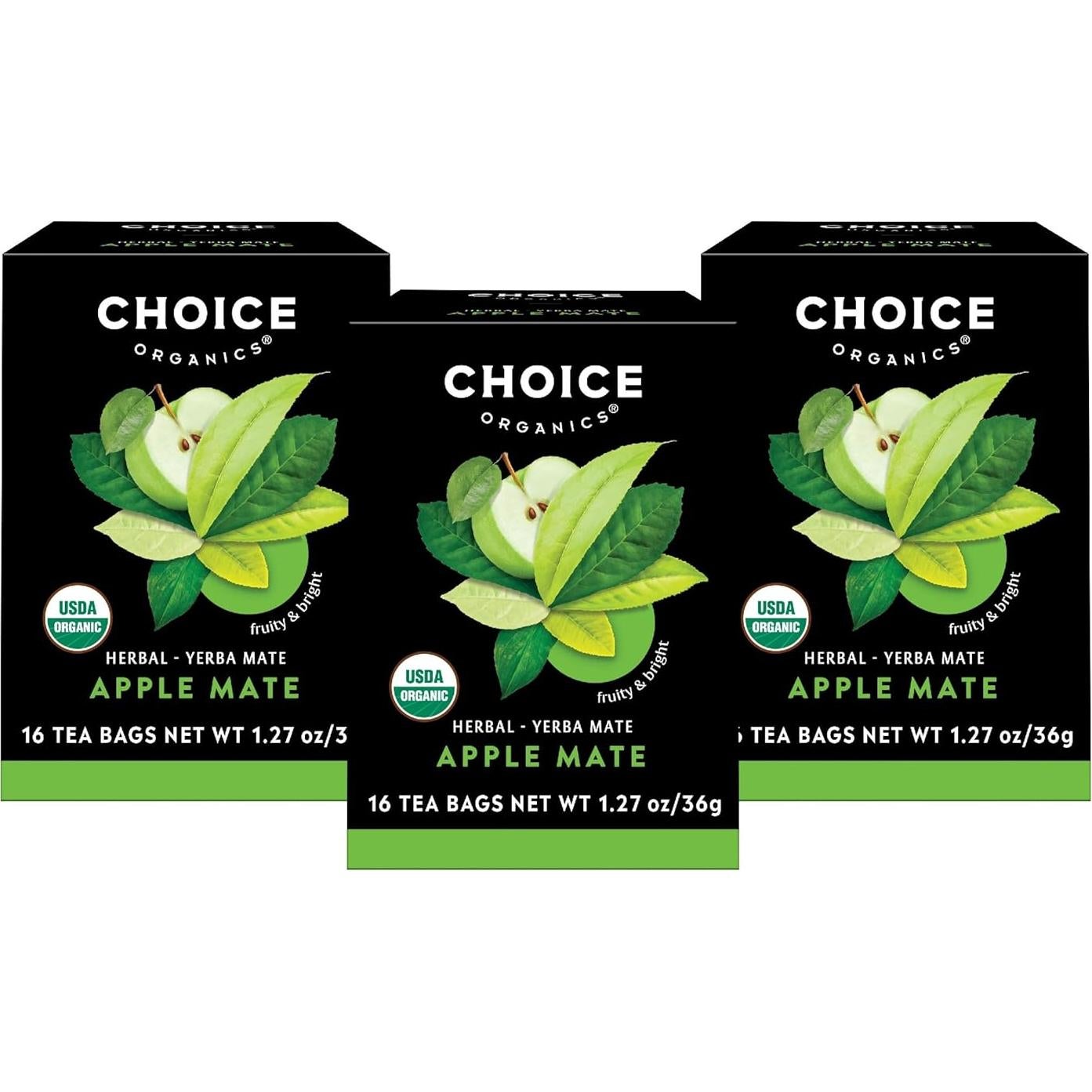 Té de Mate de Manzana Choice Organic - 48 Bolsitas Compostables
