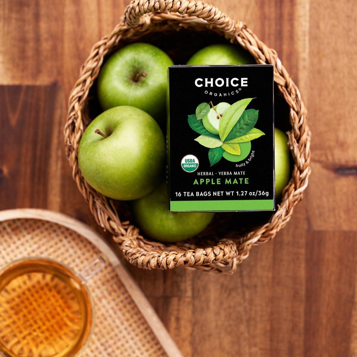 Té de Mate de Manzana Choice Organic - 48 Bolsitas Compostables