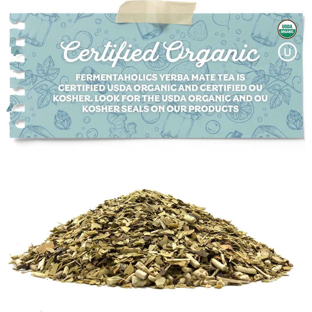 Té de Yerba Mate Orgánico Fermentaholics 113g - Ideal para Kombucha