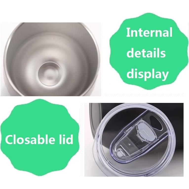 Juego de Tazas de Yerba Mate CanHighGer 2 Pcs Acero Inoxidable 350ml