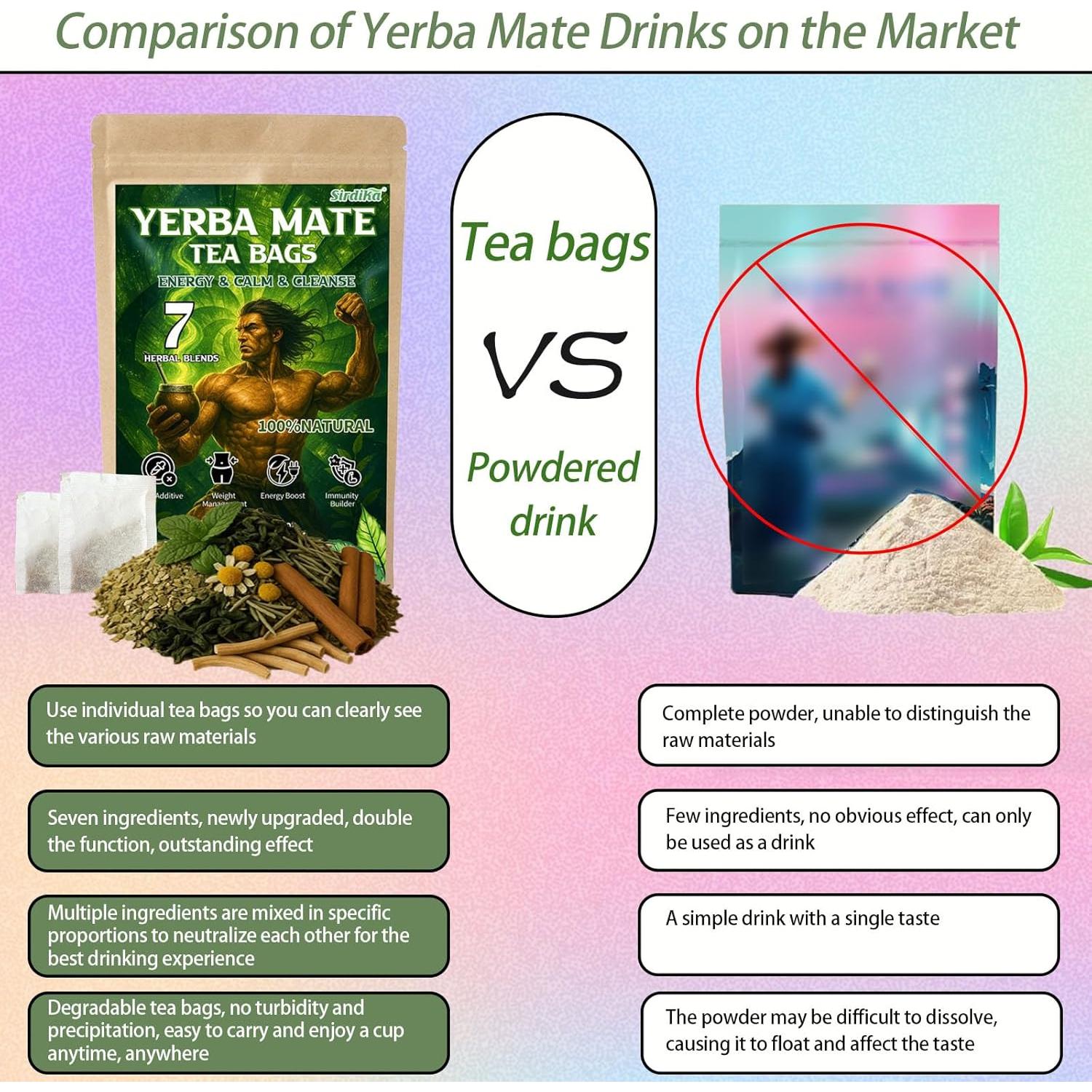 Bolsitas de Té de Yerba Mate Super 7 en 1 - 30 Unidades