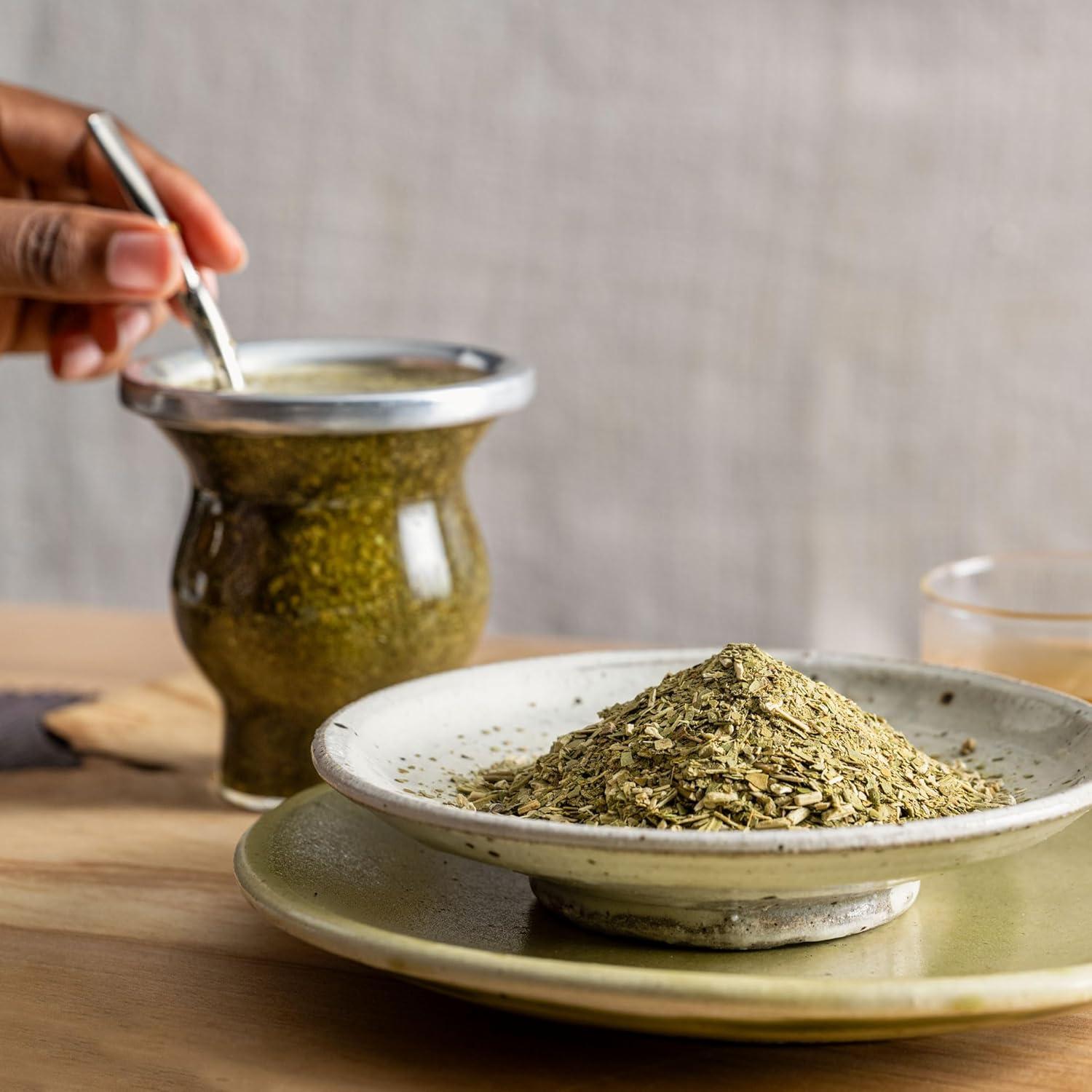 Té de Yerba Mate Orgánico Rishi - 453.6 g, Sin Azúcar, Hoja Suelta