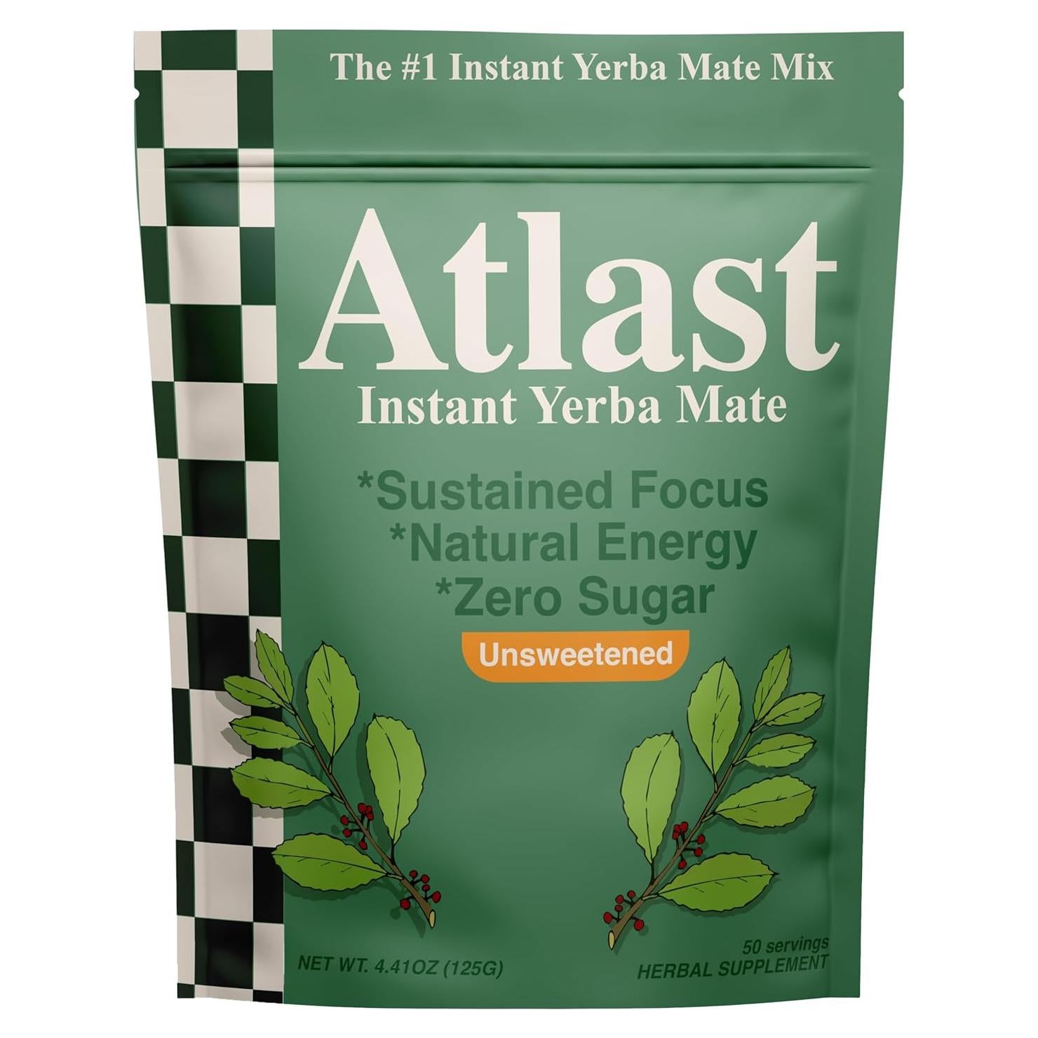 Yerba Mate Instantánea Atlast - 125g Energía Natural 50 Porciones