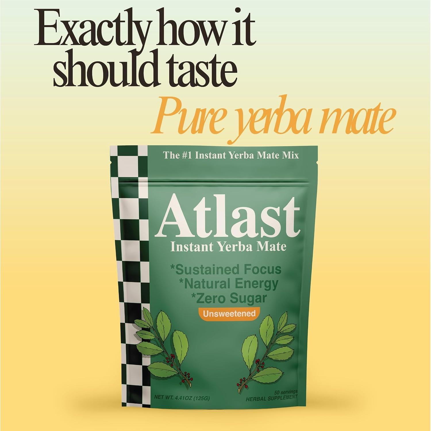 Yerba Mate Instantánea Atlast - 125g Energía Natural 50 Porciones