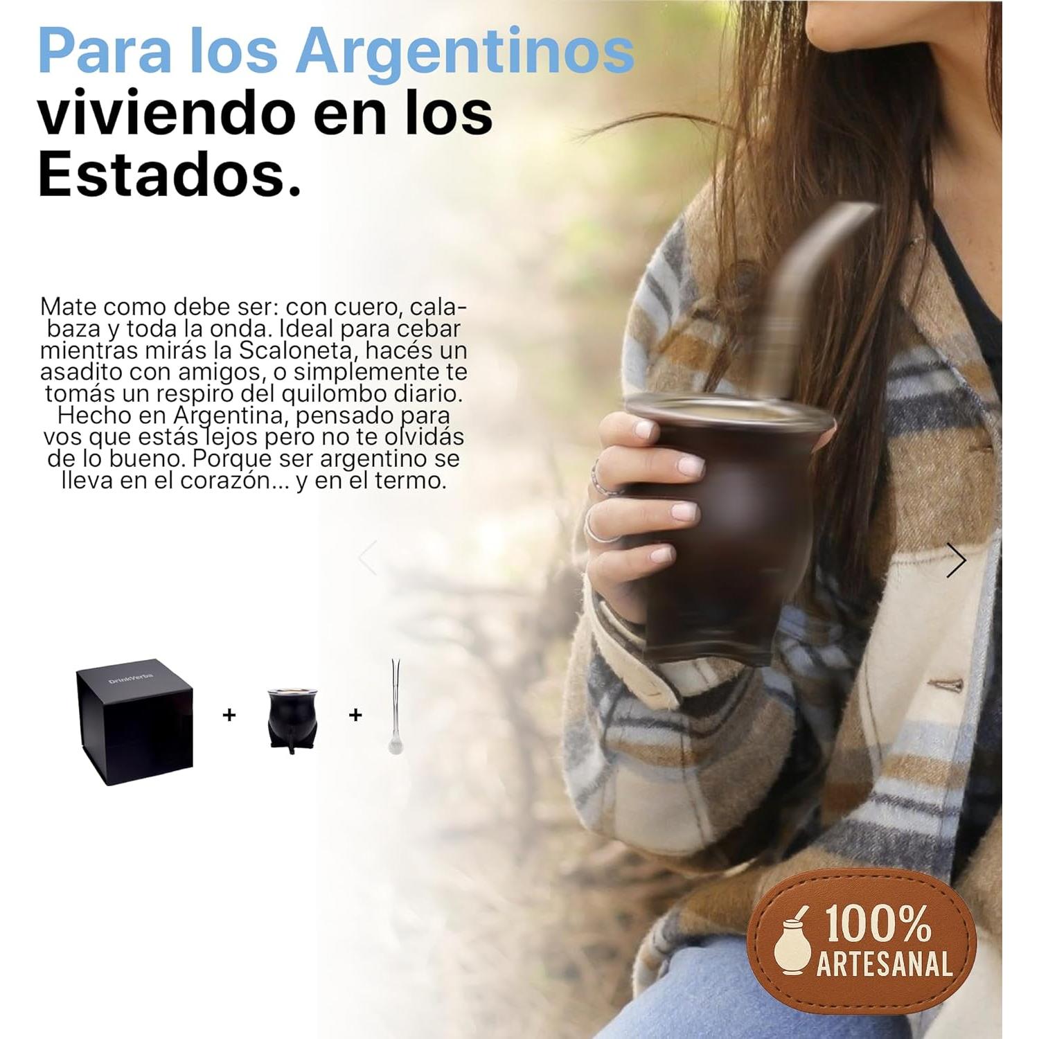 Mate de Calabaza DrinkYerba Camionero Uruguayo Artesanal