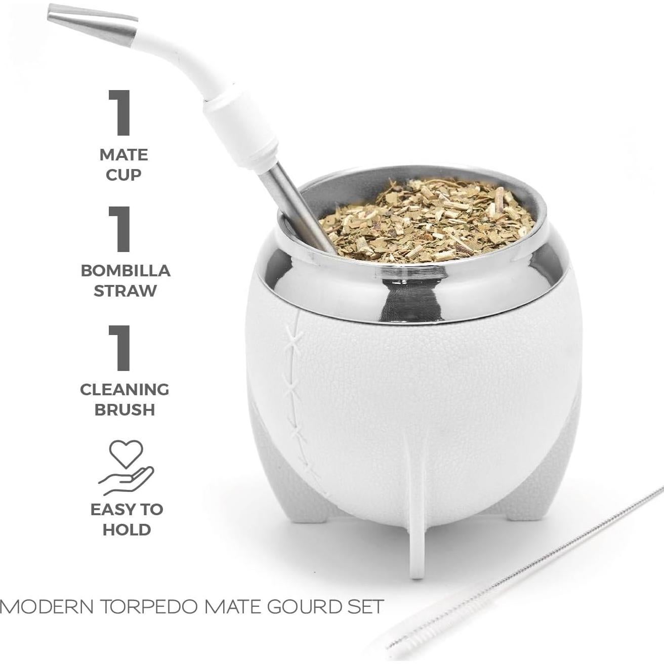 Conjunto de Mate Moderno BALIBETOV Acero Inoxidable 3 Piezas