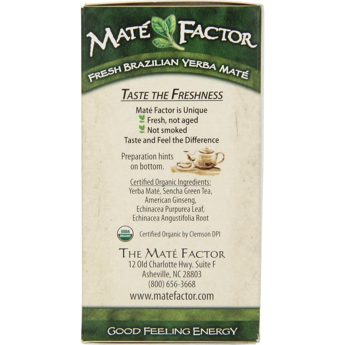 Té Mate Factor Ginseng Verde 20 Bolsitas 216g