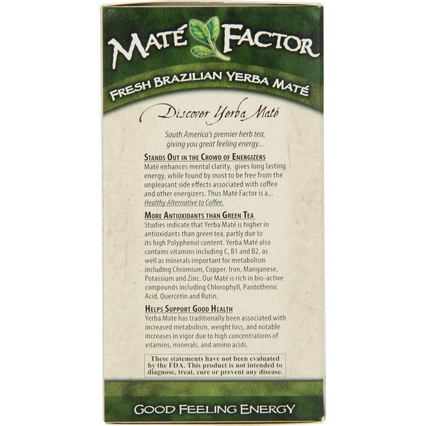 Té Mate Factor Ginseng Verde 20 Bolsitas 216g