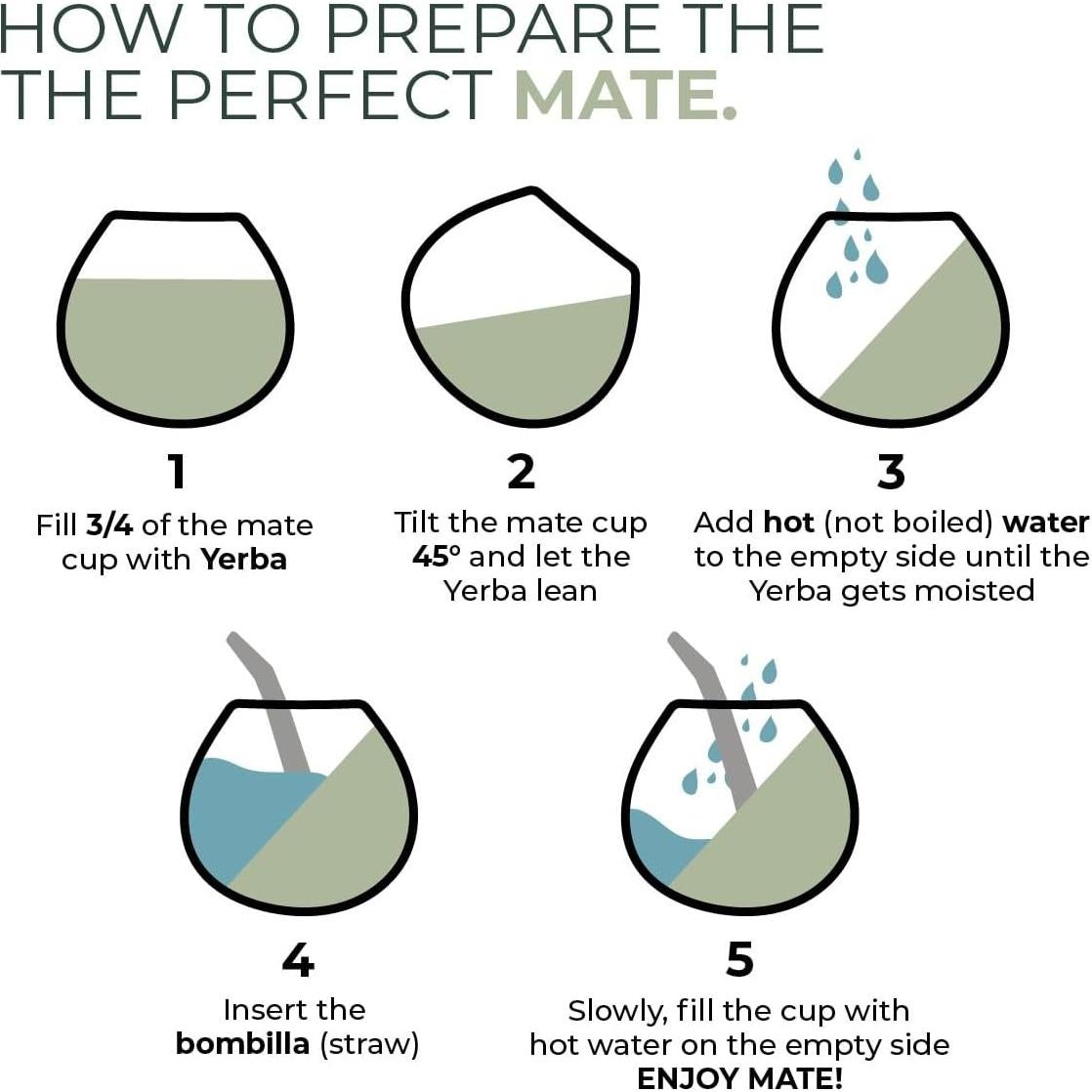 Juego de Taza de Yerba Mate GAUCHO-MARKET Negro Aislada