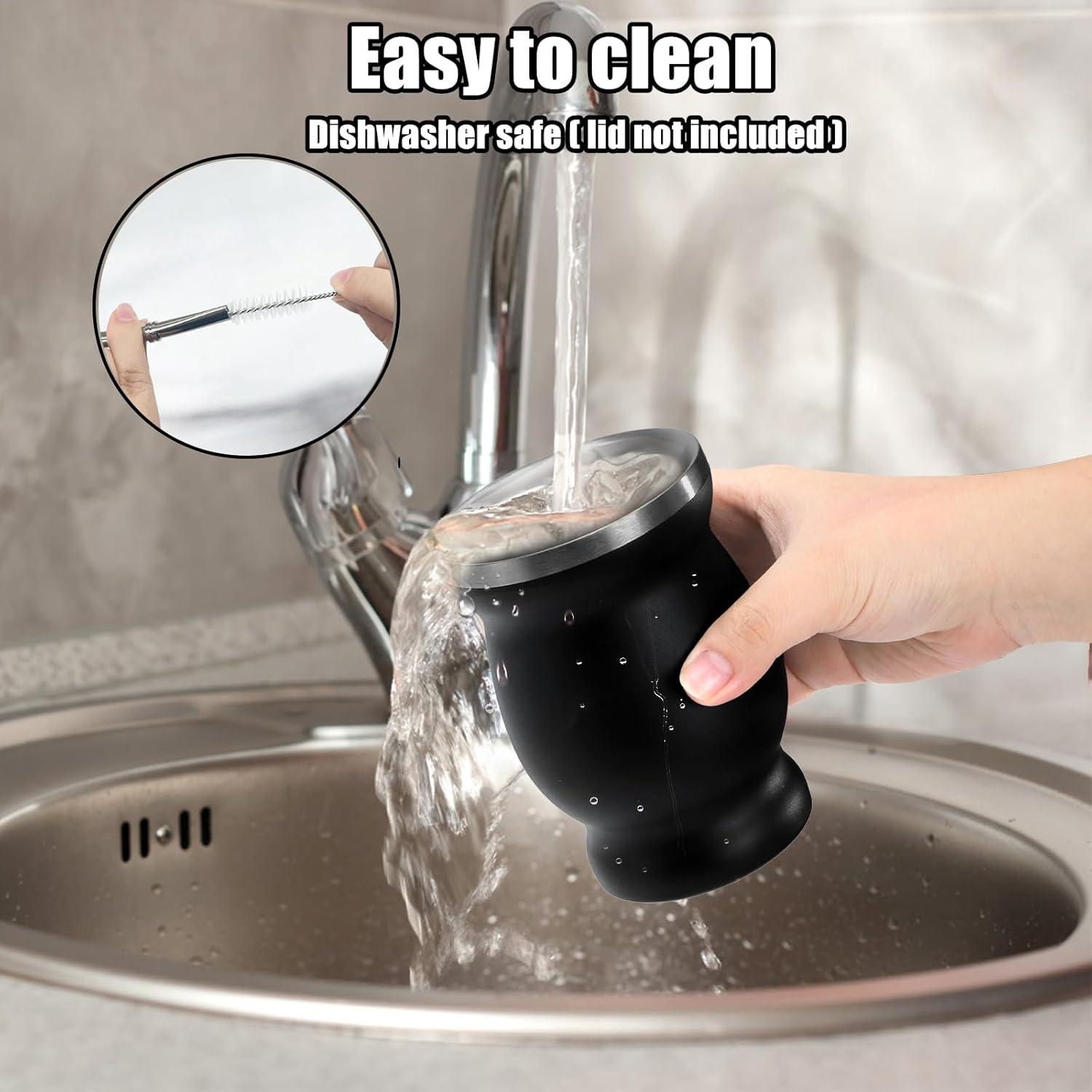 Kit Taza de Yerba Mate Cididu 8 Oz Acero Inoxidable Doble Pared